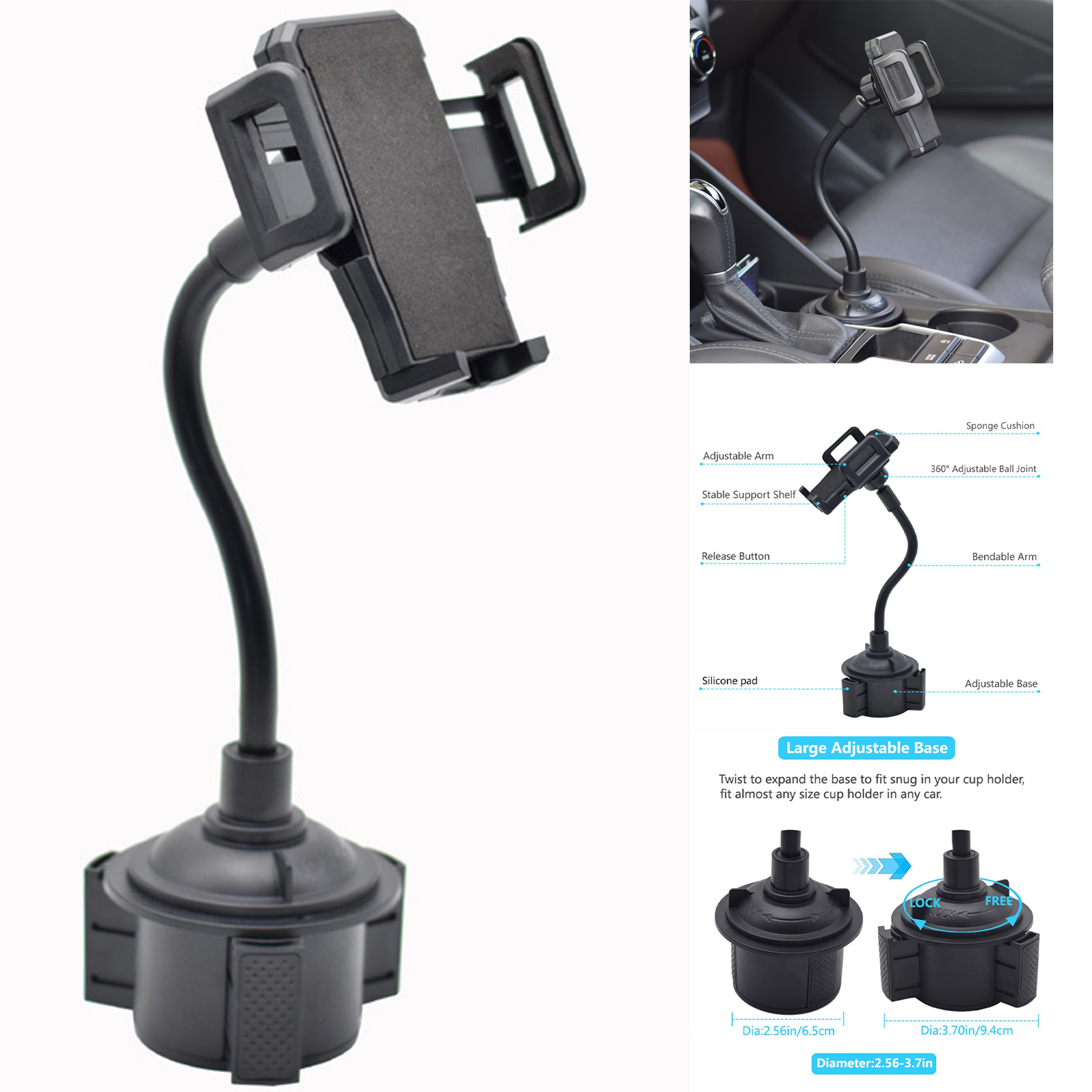 Universal 360 Degree Car Phone Mount 2