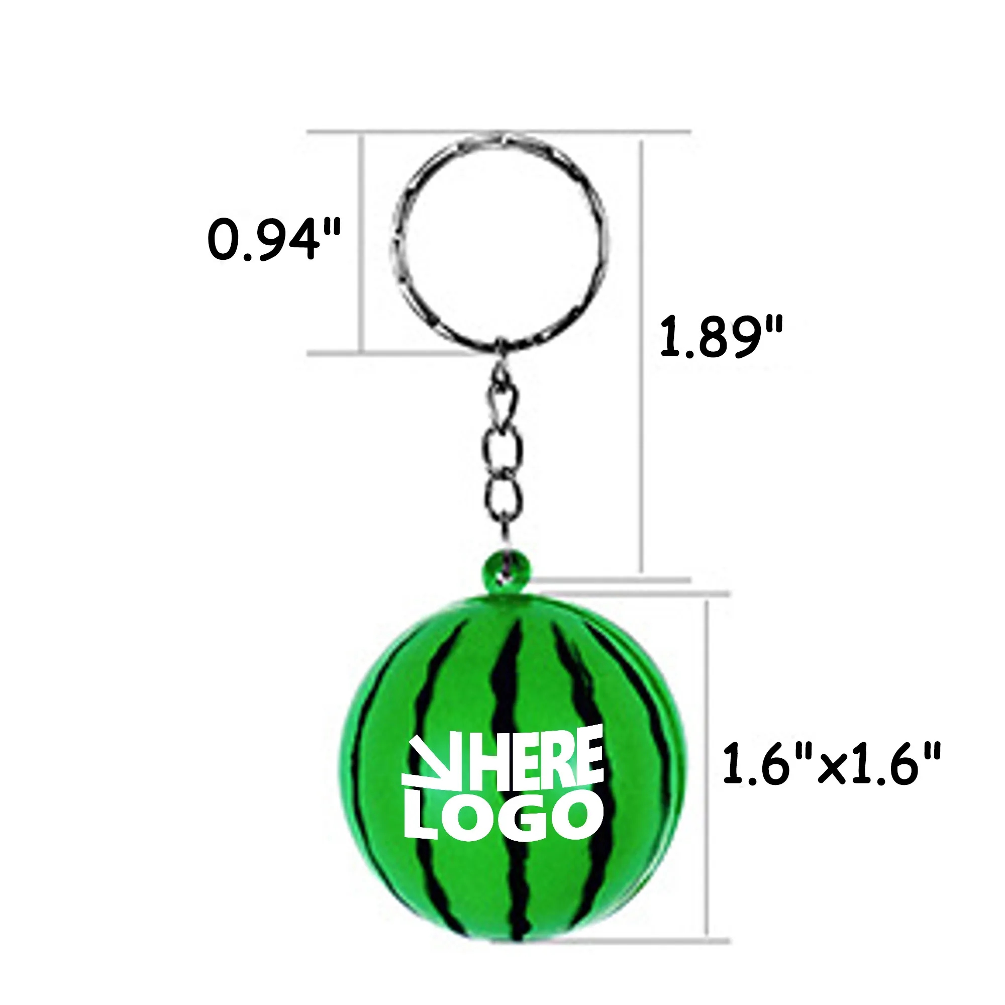 MOQ 20 Watermelon Stress Relieve Toy Keychain 3