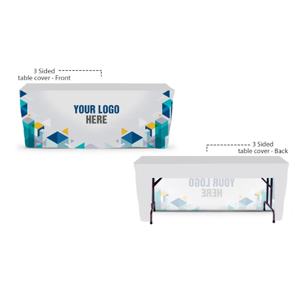 6FT Job Fairs Table Cover ( Back Open with Fully Sublimated) 6