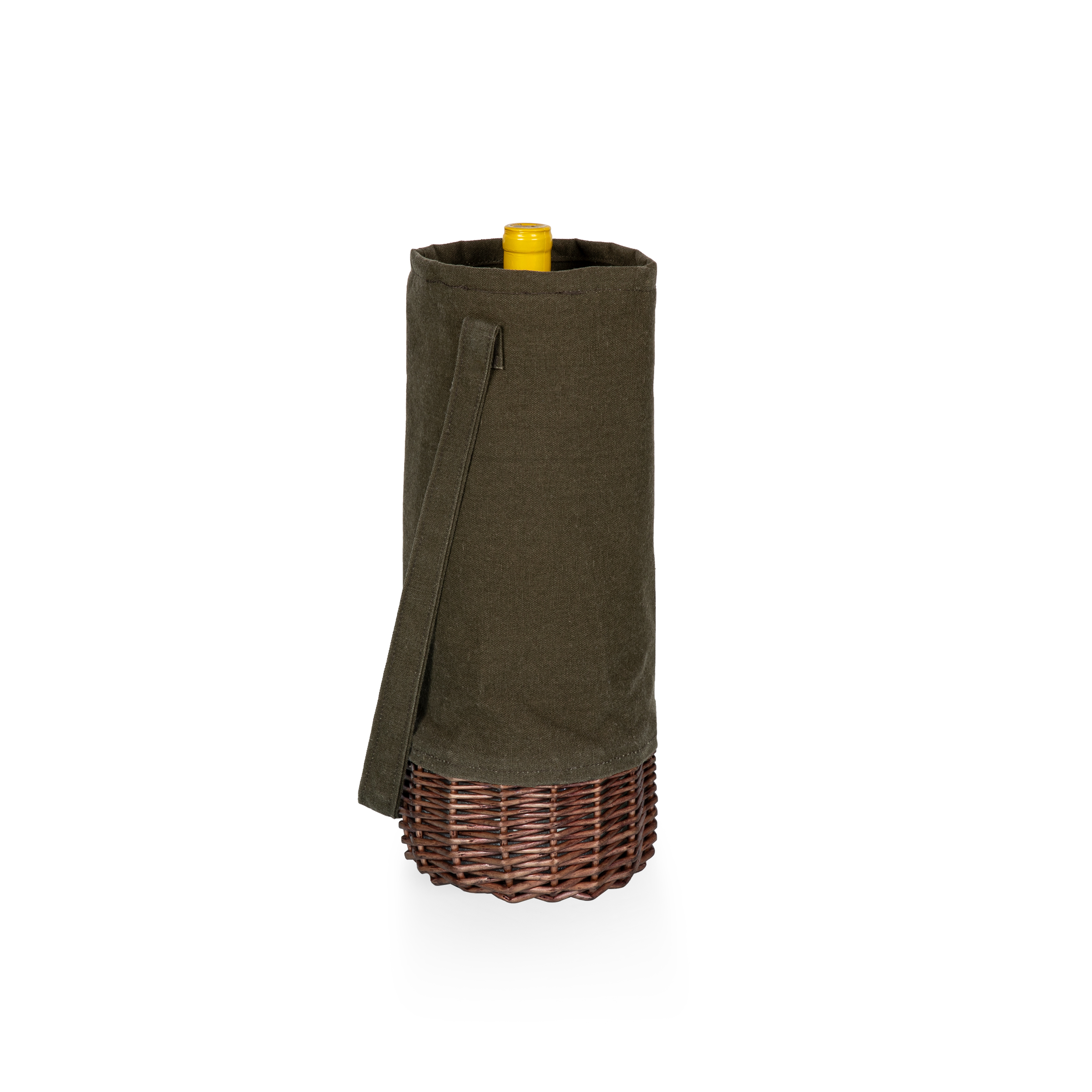 Malbec Insulated Canvas and Willow Wine Bottle Basket 4