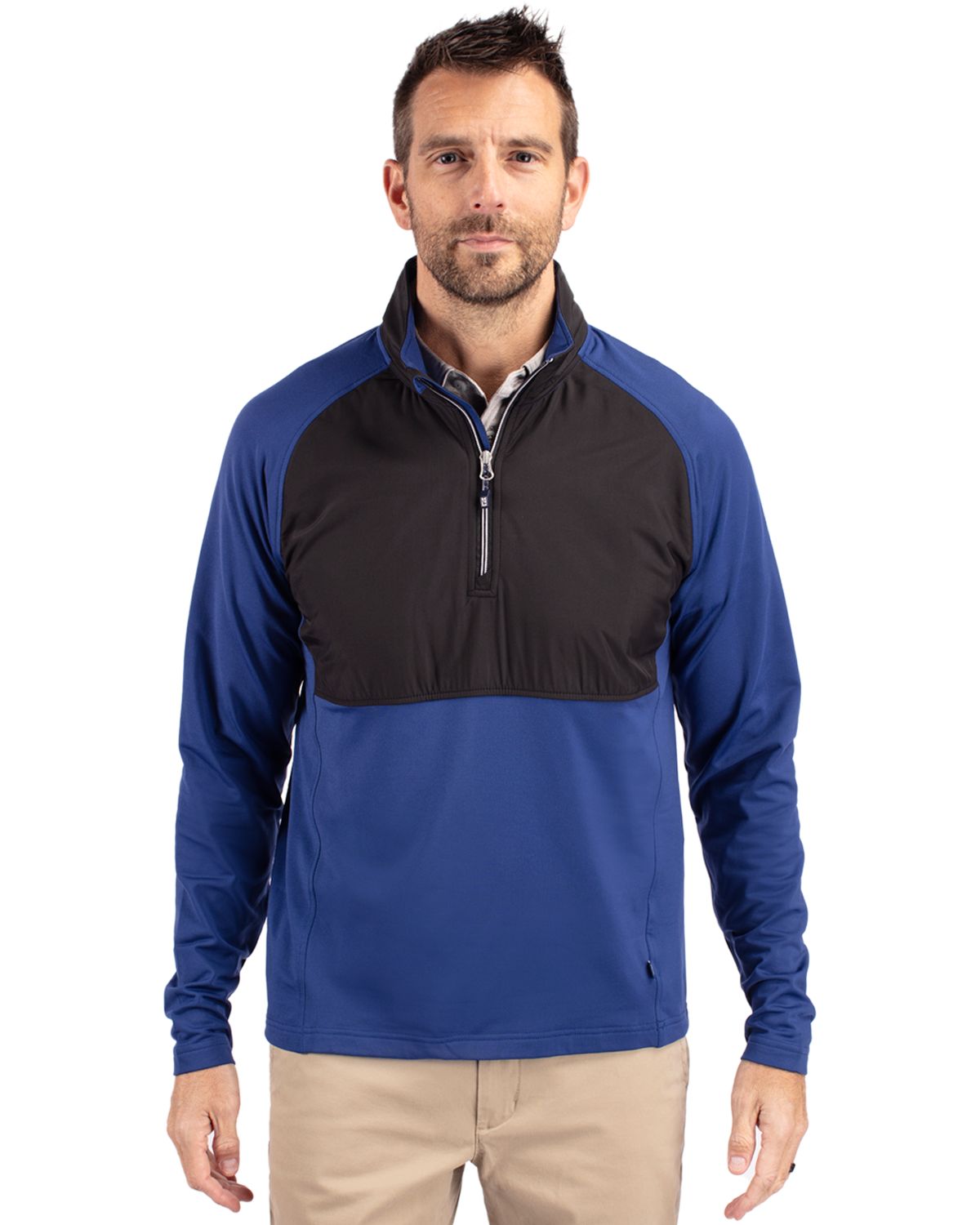 Cutter & Buck Adapt Eco Knit Hybrid Recycled Mens Quarter Zip 16