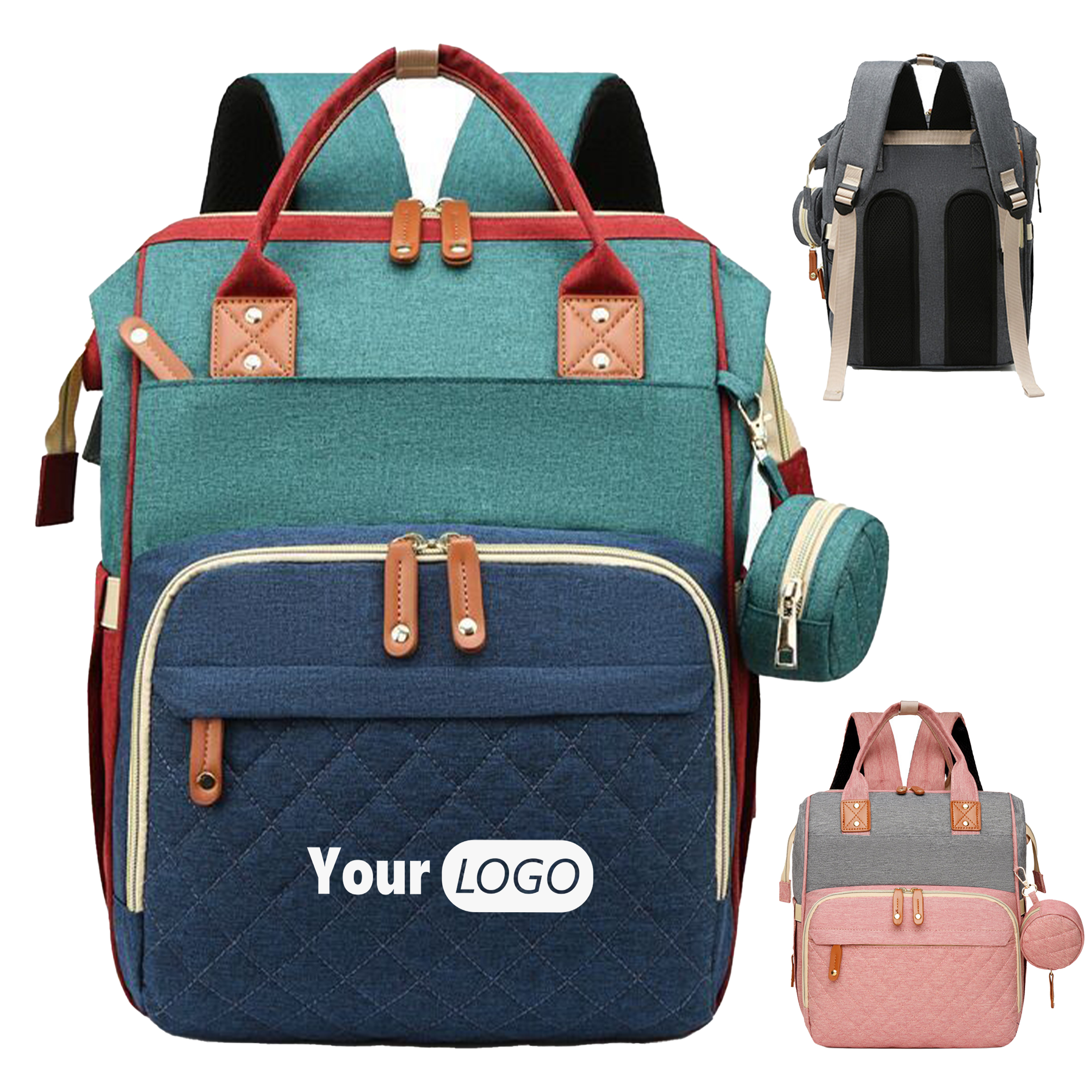 Oxford Cloth Mother And Baby Backpack ?C Practical And Comfortable 2