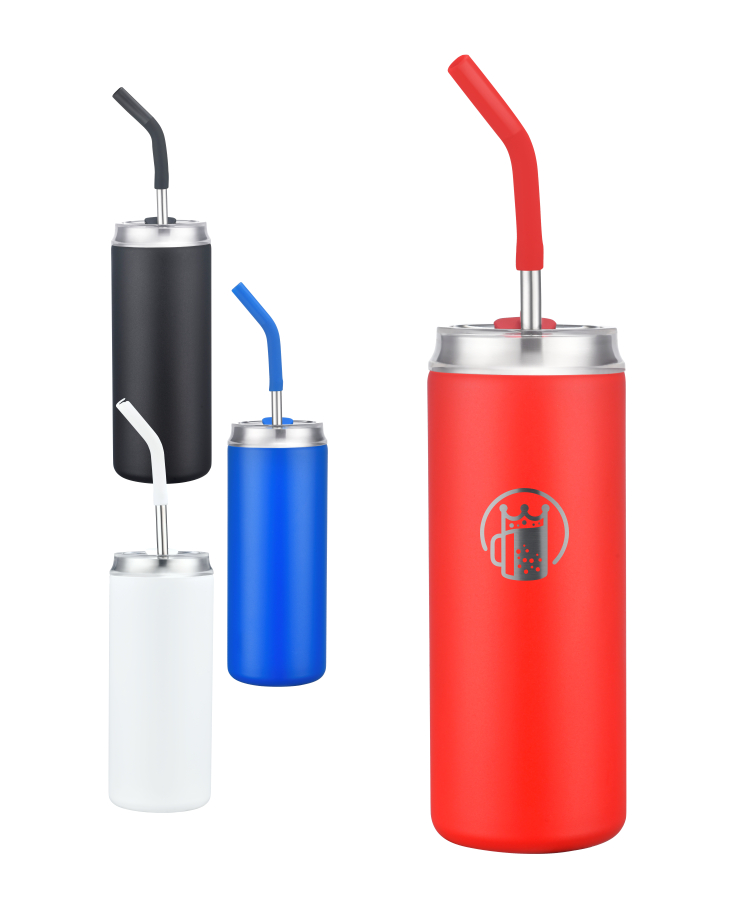 Union Printed - 20 oz Vacuum Tumbler Can w/ Straw - Laser Engraved 4