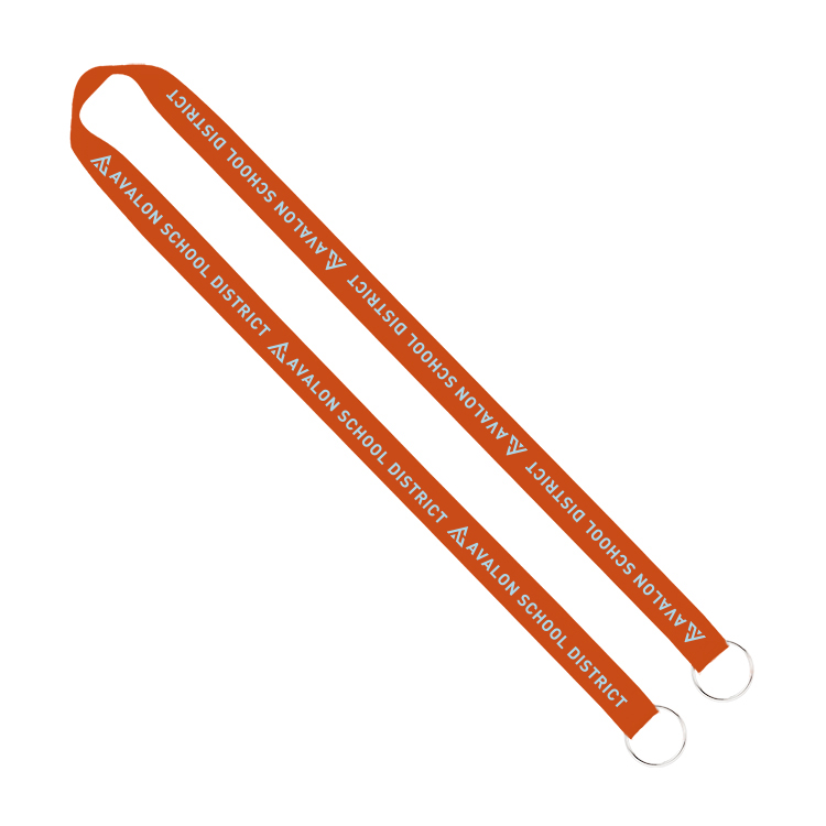 3/4" Screen Printed Lanyard with Double Clips 17