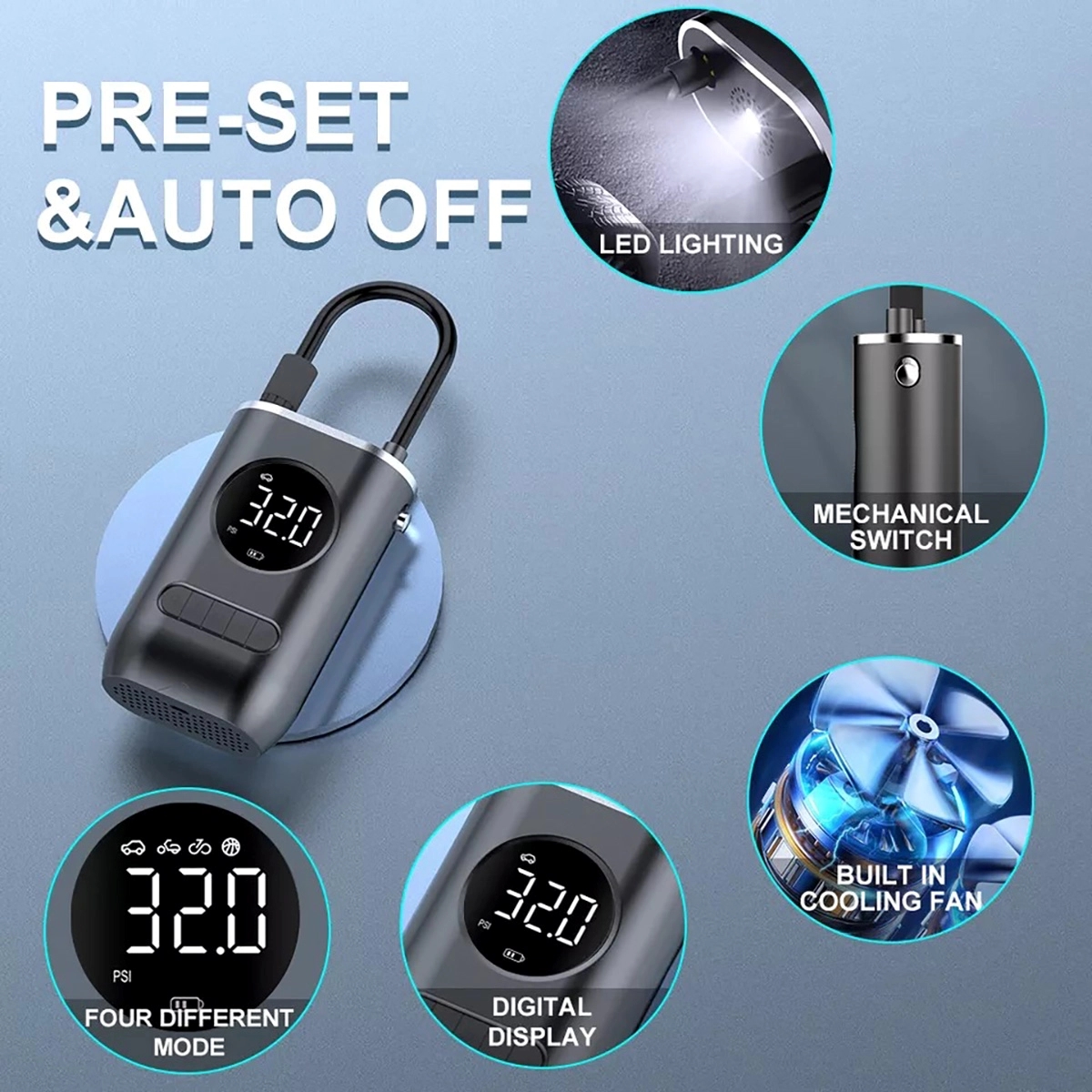 Portable Wireless Car Tire Inflator 5