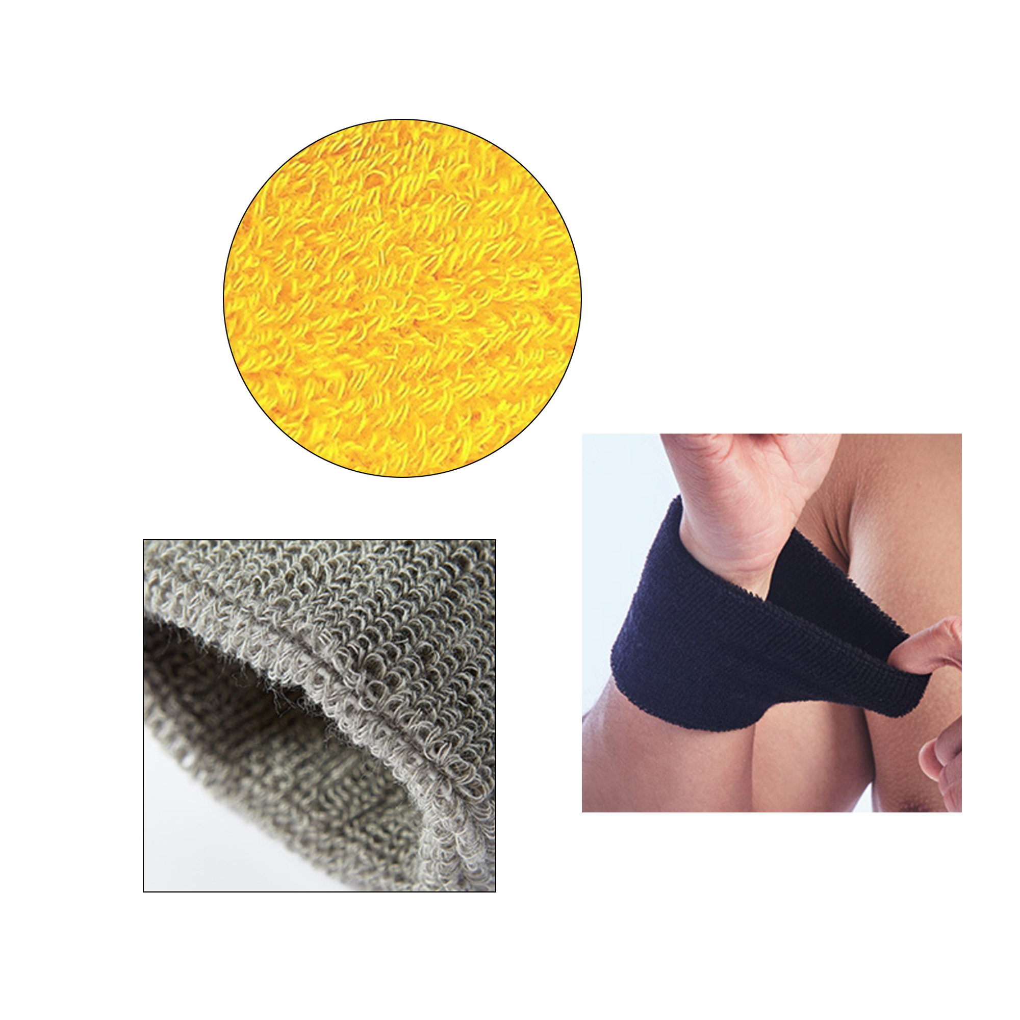 Simple Solid-Color Towel Wristband 4