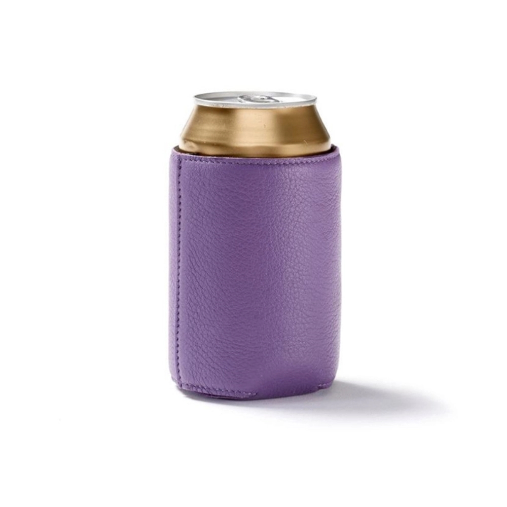 Leather Neoprene Can Cooler, custom can cooler with logo imprint 7