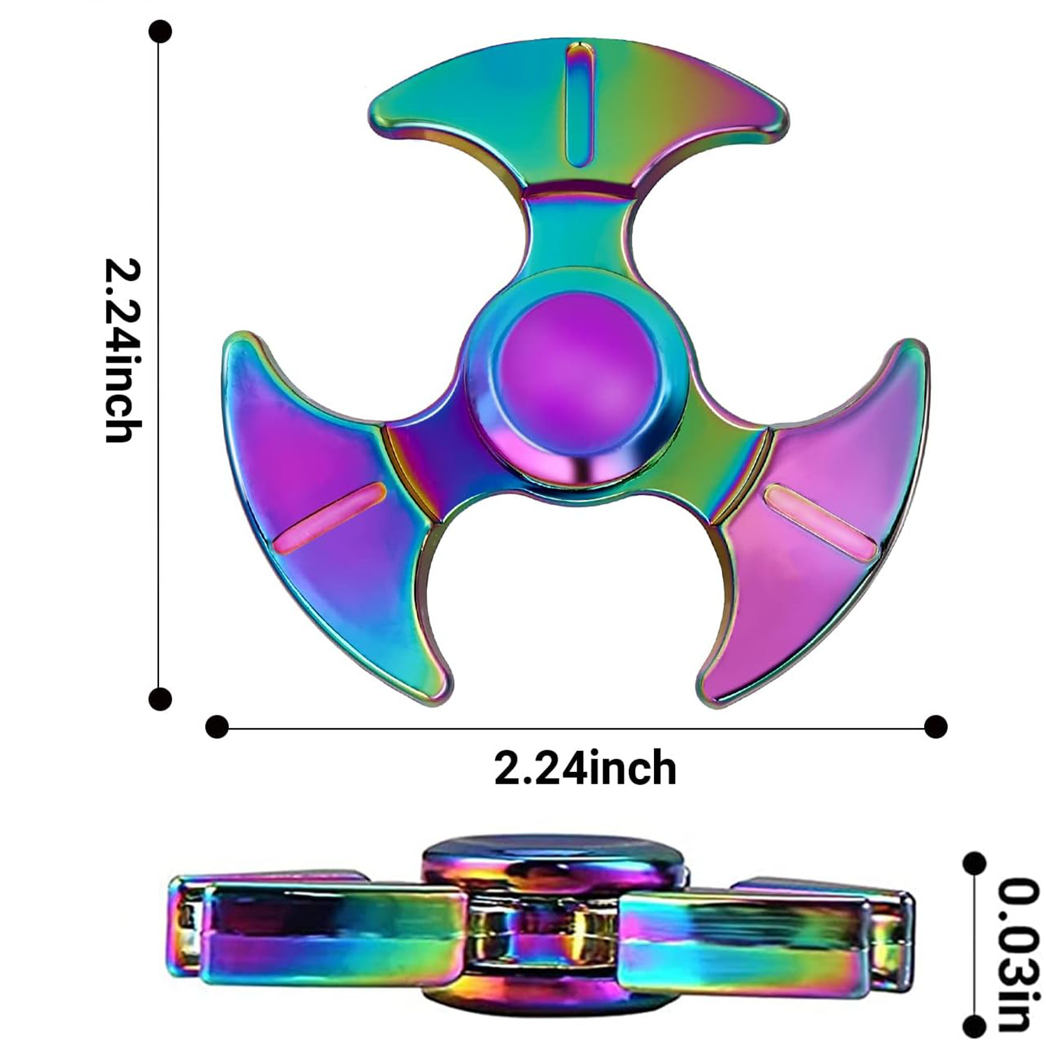 Stainless Steel Finger Fidget Spinner Anxiety Reducer Toy 5