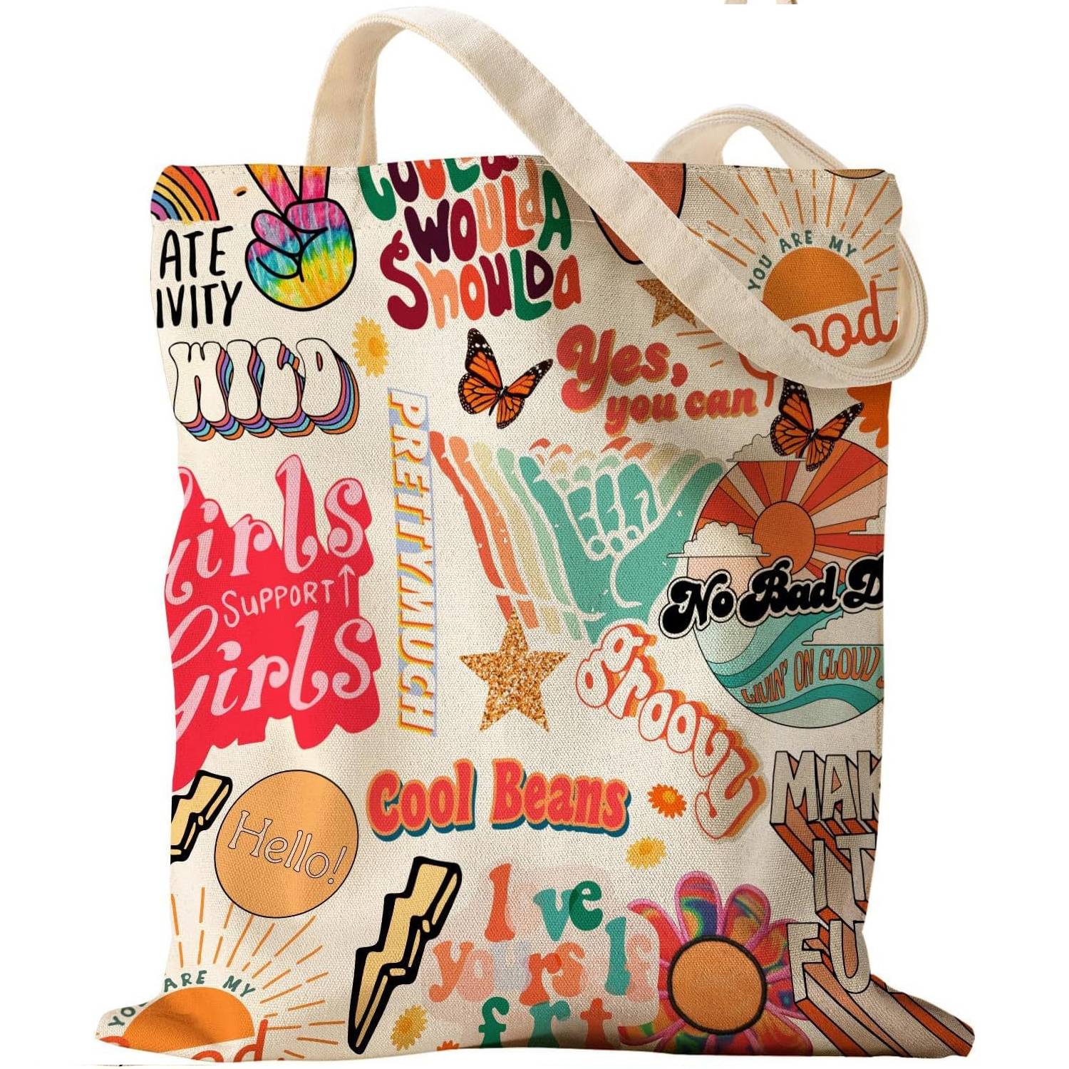 Large Capacity Open Top Canvas Tote Bag, custom tote bag with logo imprint 5