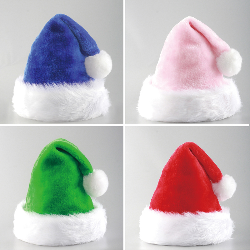 Unisex Velvet Comfort Extra Thicken Santa Xmas Hat 1