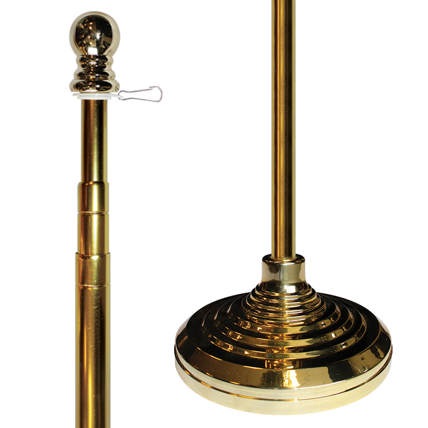 Indoor & Parade Telescopic Pole And Base Kit - 8ft 3
