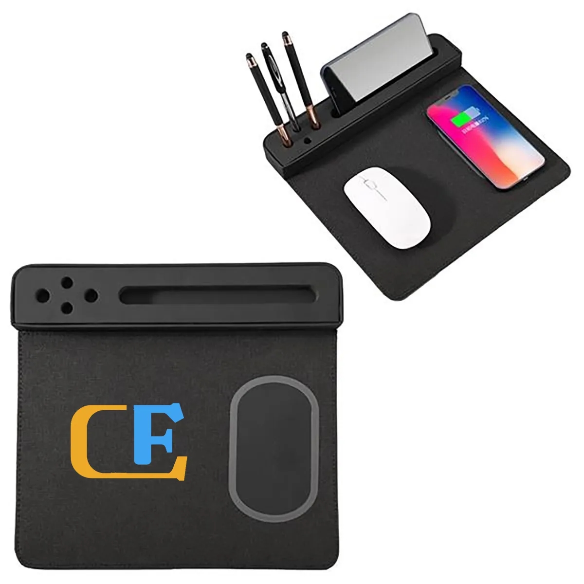 Wireless Charger Mouse Pad with Pen Holder 2