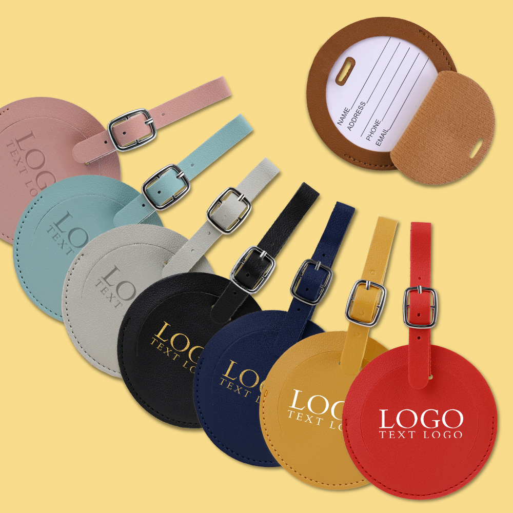 Round Flap Luggage Tags With Logo