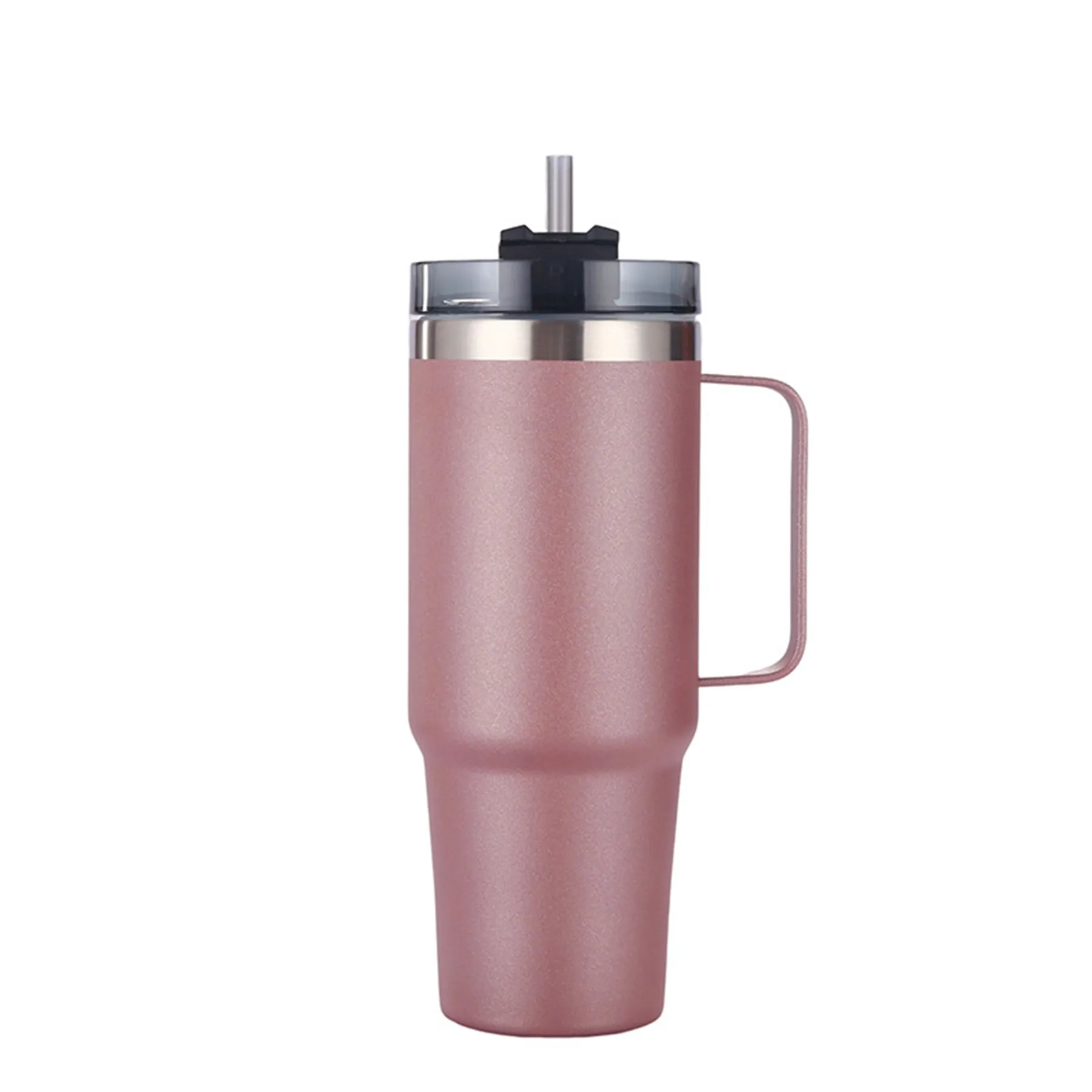 40 Oz. Stainless Steel Insulated Tumbler with Handle & Straw 13