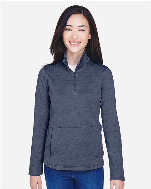 Women's Newbury Mélange Fleece Quarter-Zip Pullover - DG798W 6