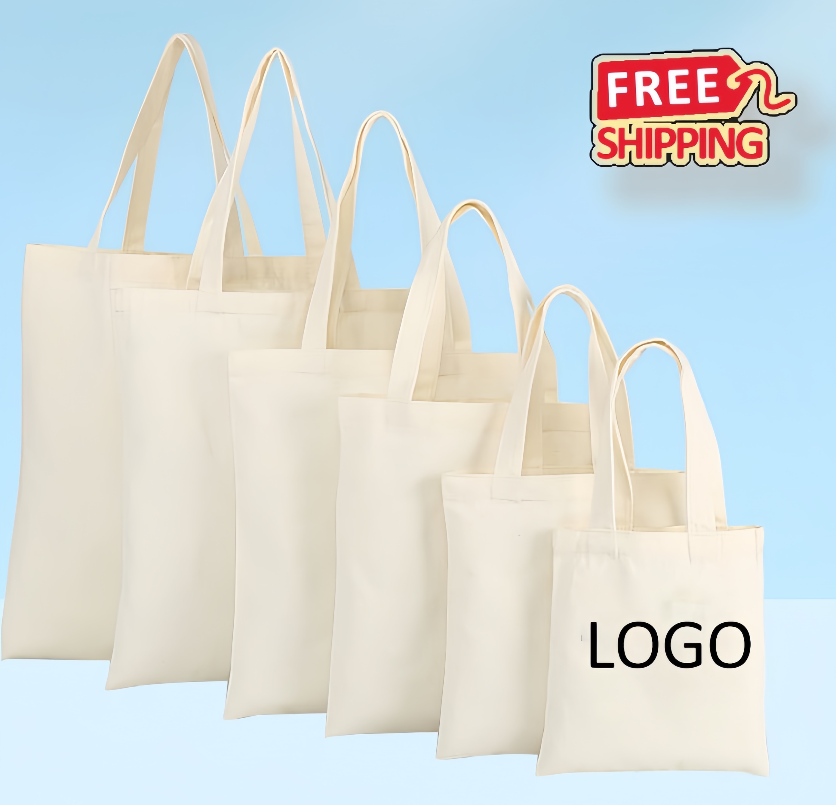 Reusable Cotton Tote Bag with Logo 3