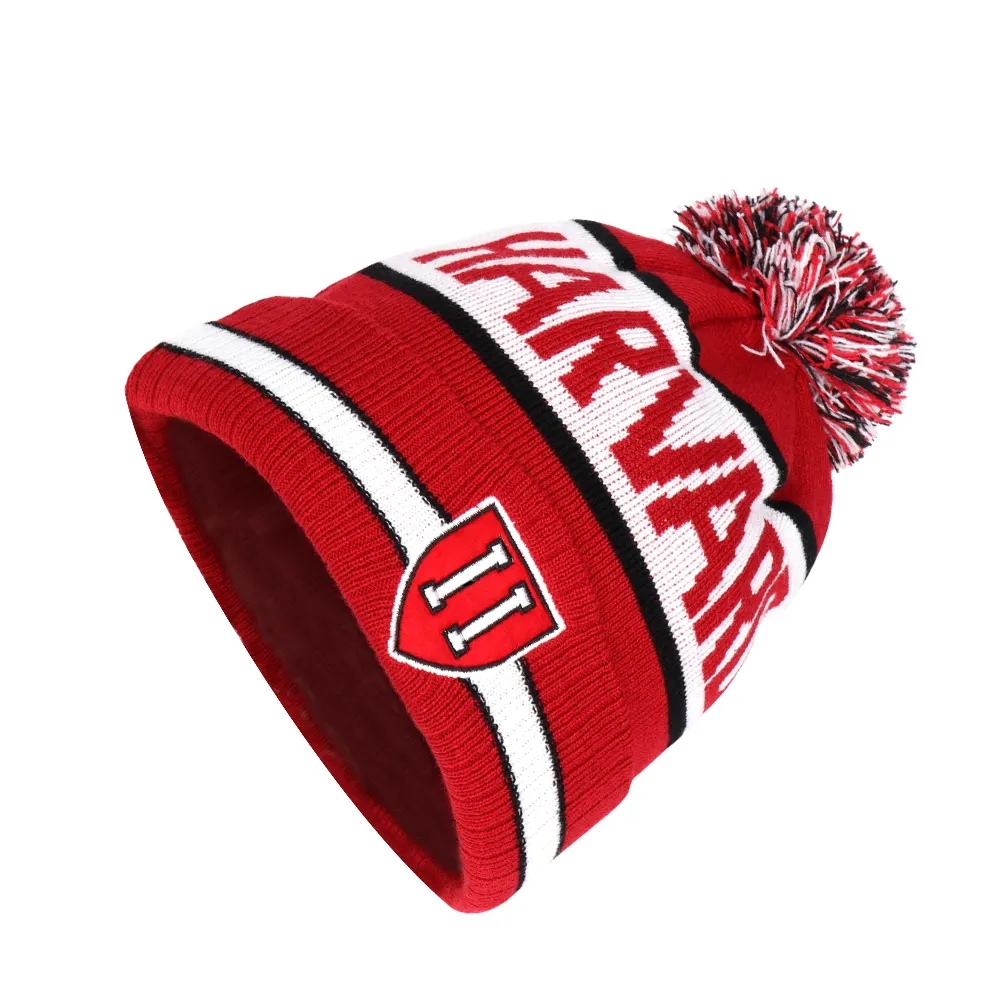 Customezizeable Tri-Tone Pom Beanie Hat With Cuff 5