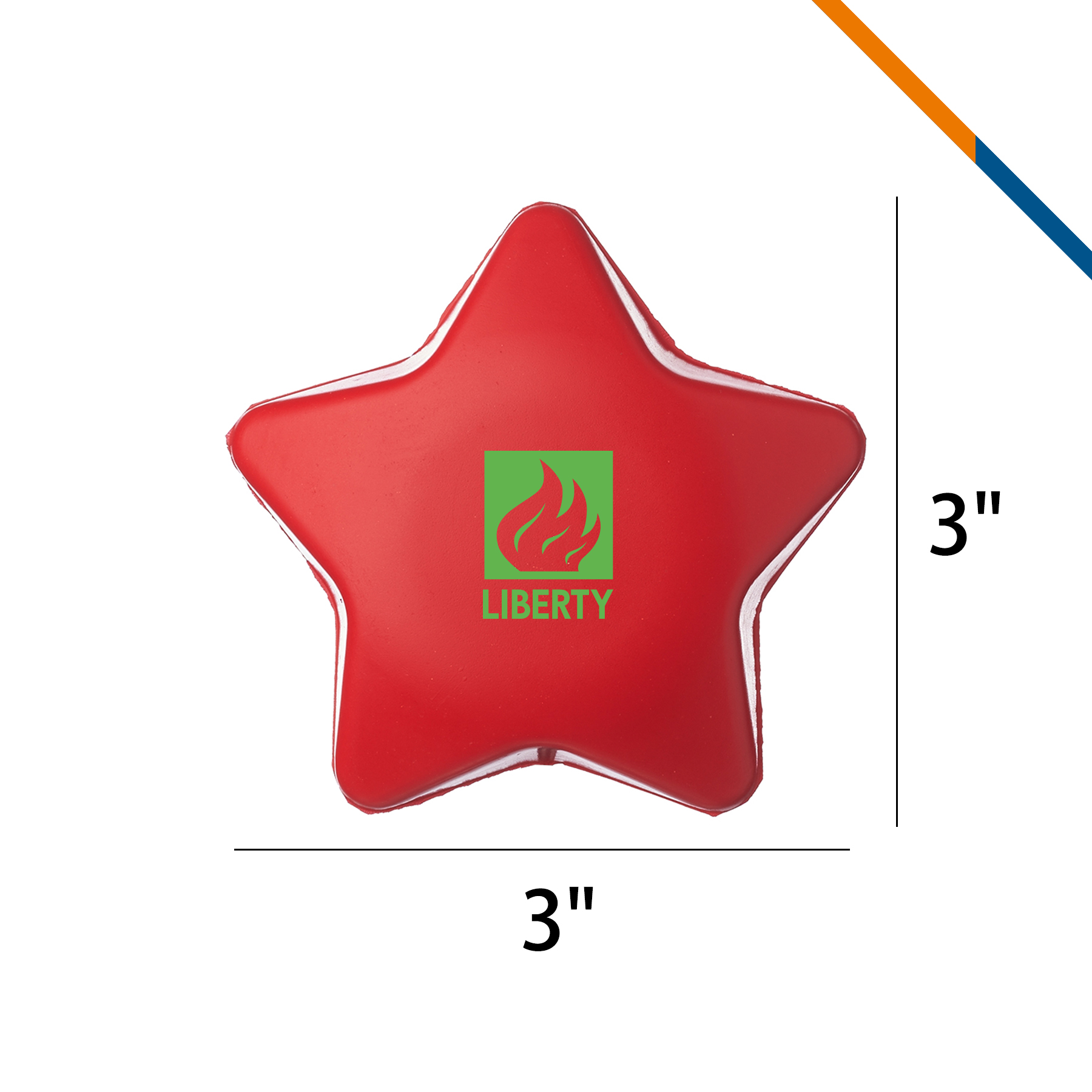 Neon Patriotic Star Stress Ball 6