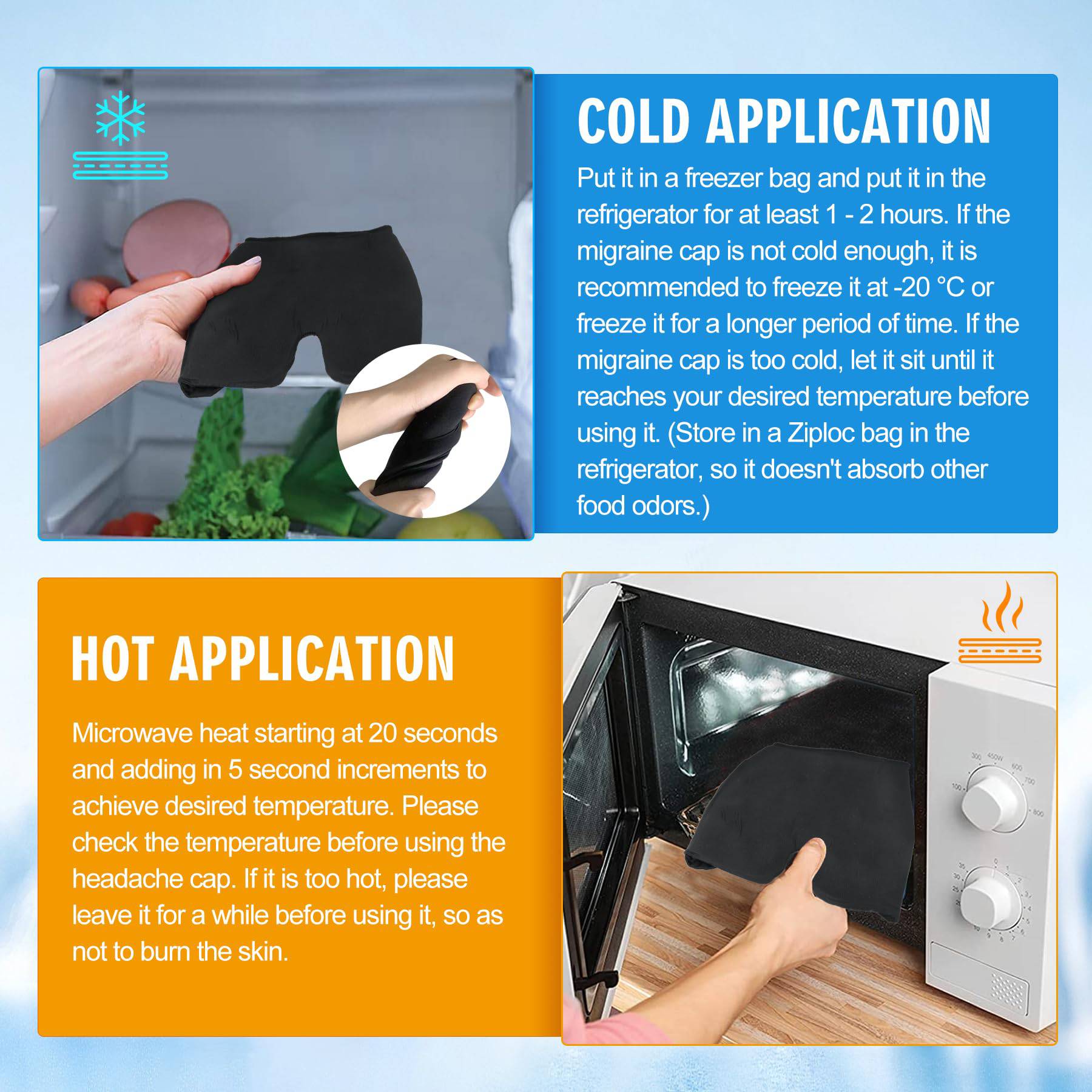 Solid Gel Ice Hot Compress Dual-Use Hood 5