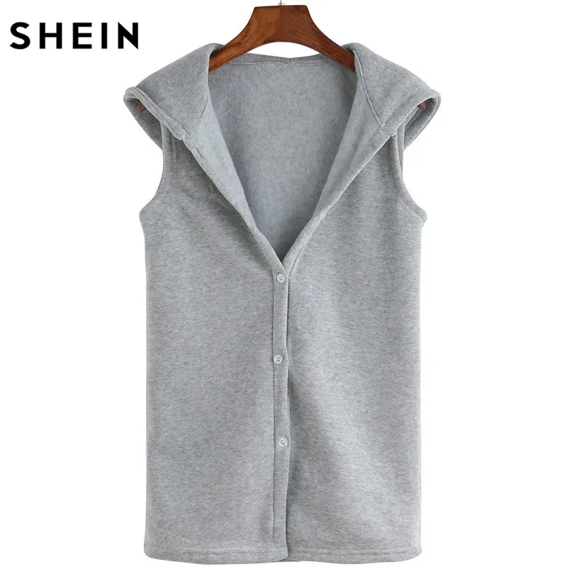 Blue Hooded Denim Two Piece Coat with Drawstring and Pockets 7