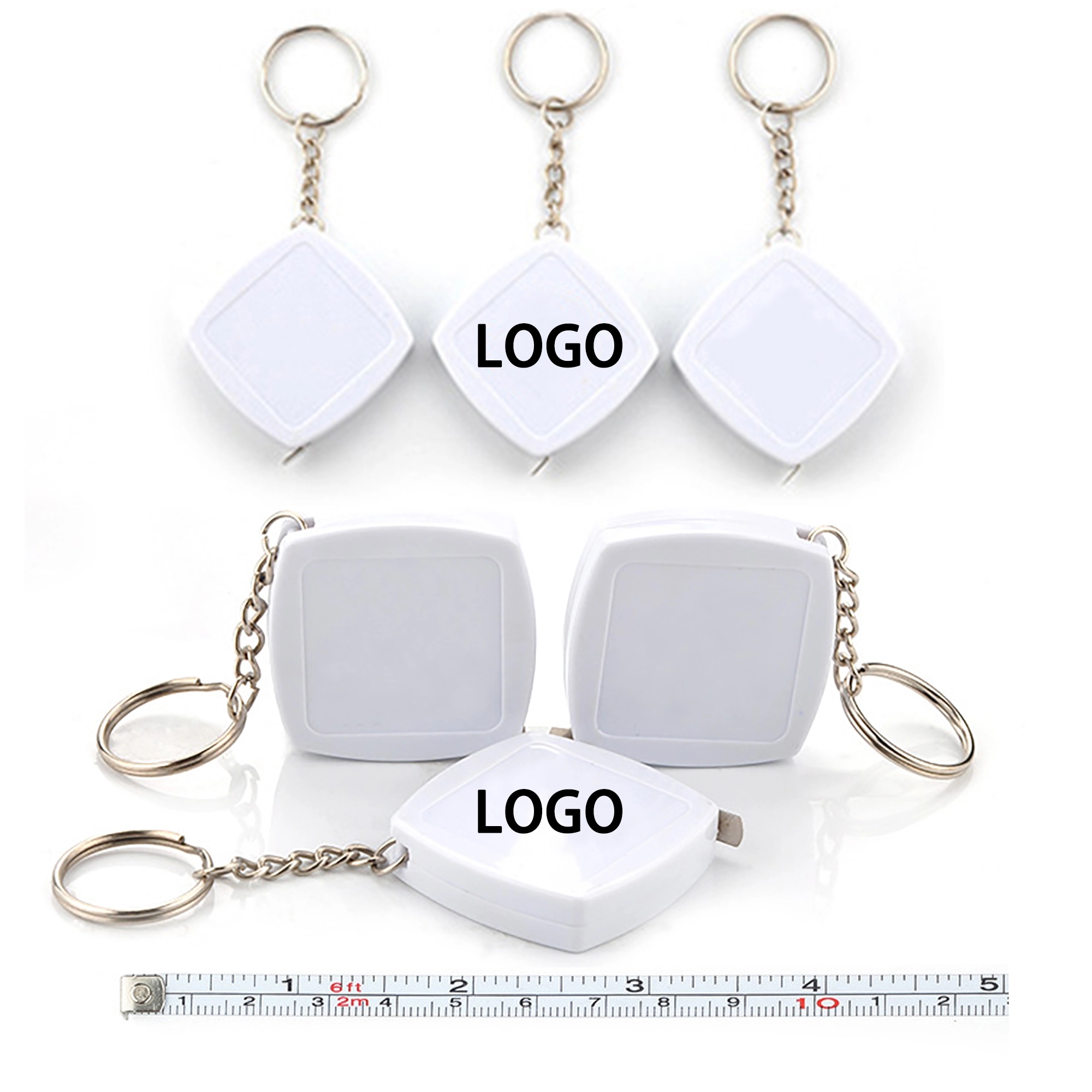 MOQ 20pcs ABS Mini Keychain Tape Measure 1