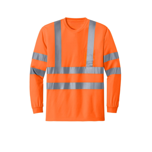 VISIPRO Long Sleeve Reflective Safety T-Shirt with Bands & 4