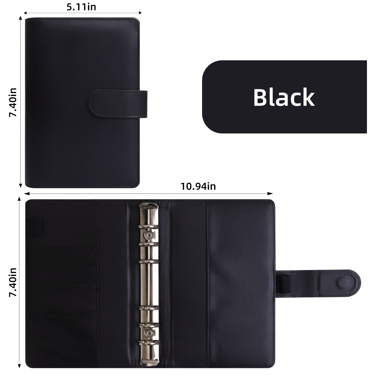 A6 PU Leather 3 Ring Binder/Notebook 3