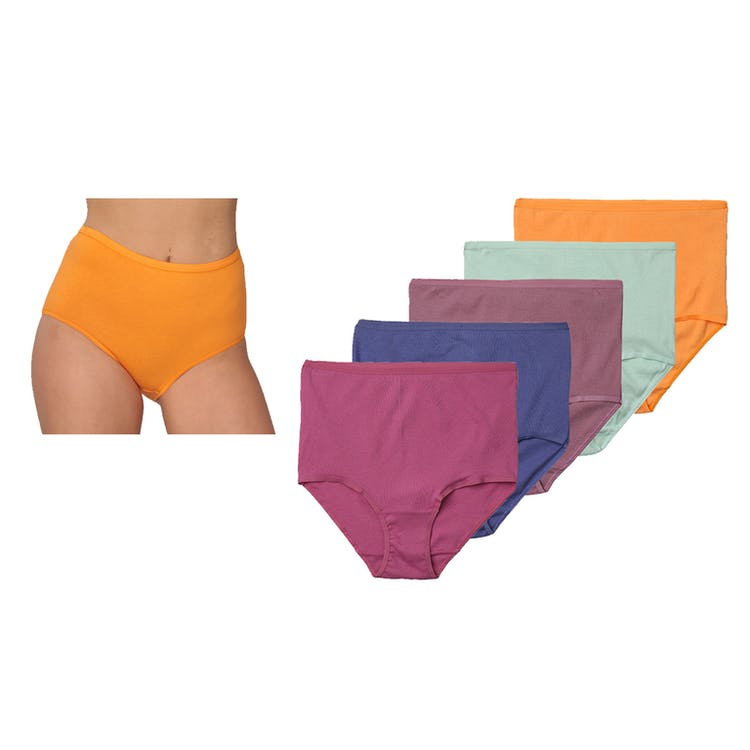 Women's Briefs - Assorted Colors 8-10 Cotton/Spandex 2