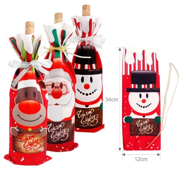 Non-woven Christmas Wine Bottle Cover Bag 4