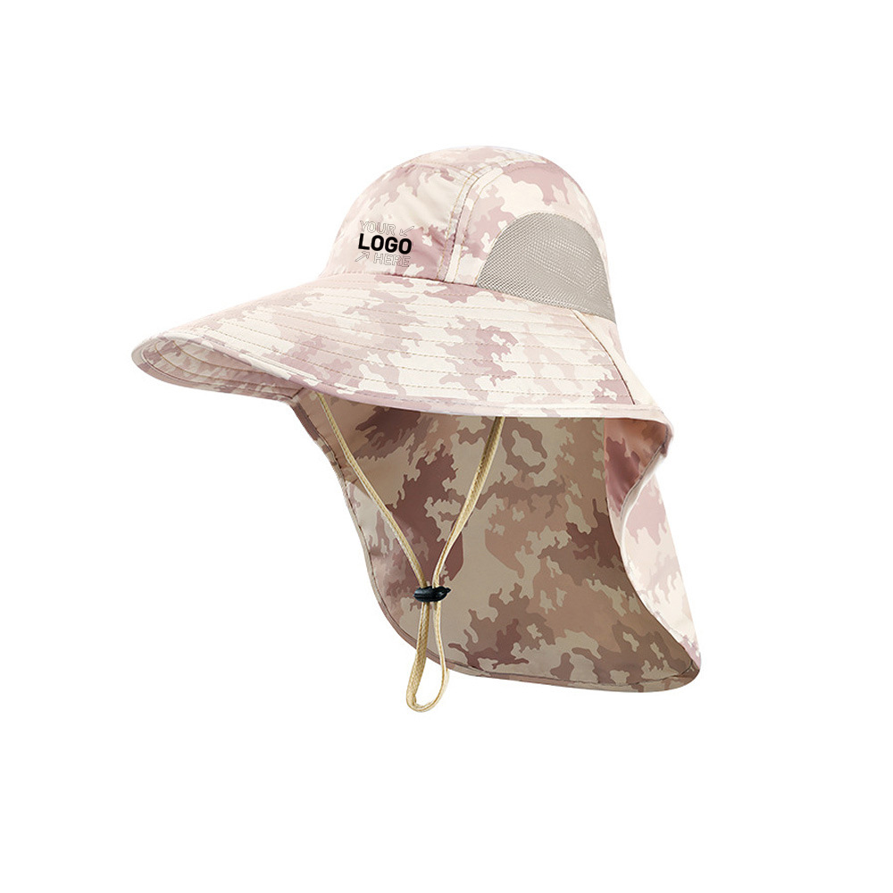 Wide Brim Fishing Sun Hat With Neck Flap