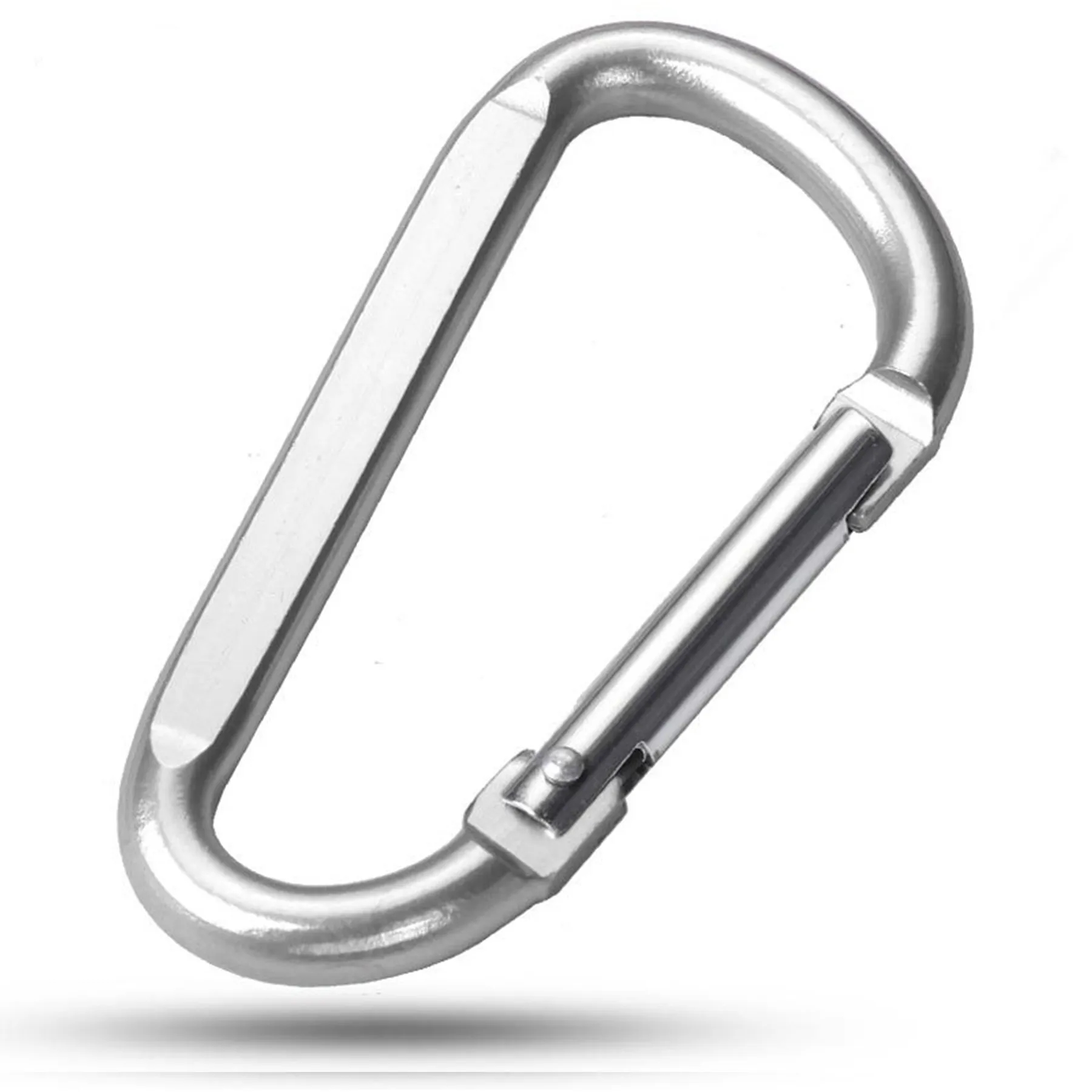 Big D Shape Flat Keychain Snap  Aluminum Carabiner Hook 7