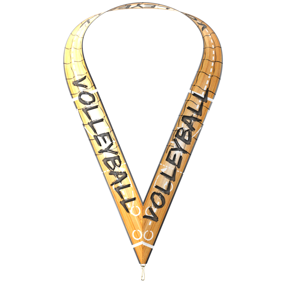 1-1/2" x 34" Sublimated Volleyball Neckband w/ Quick Clip 1