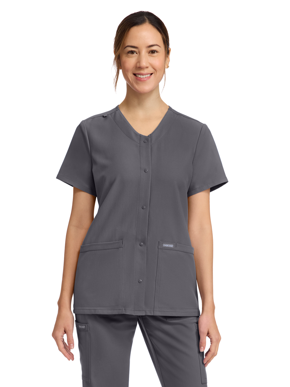 Cherokee - WW Originals Ultra - Women's 2-Pocket Snap-Front Top 21