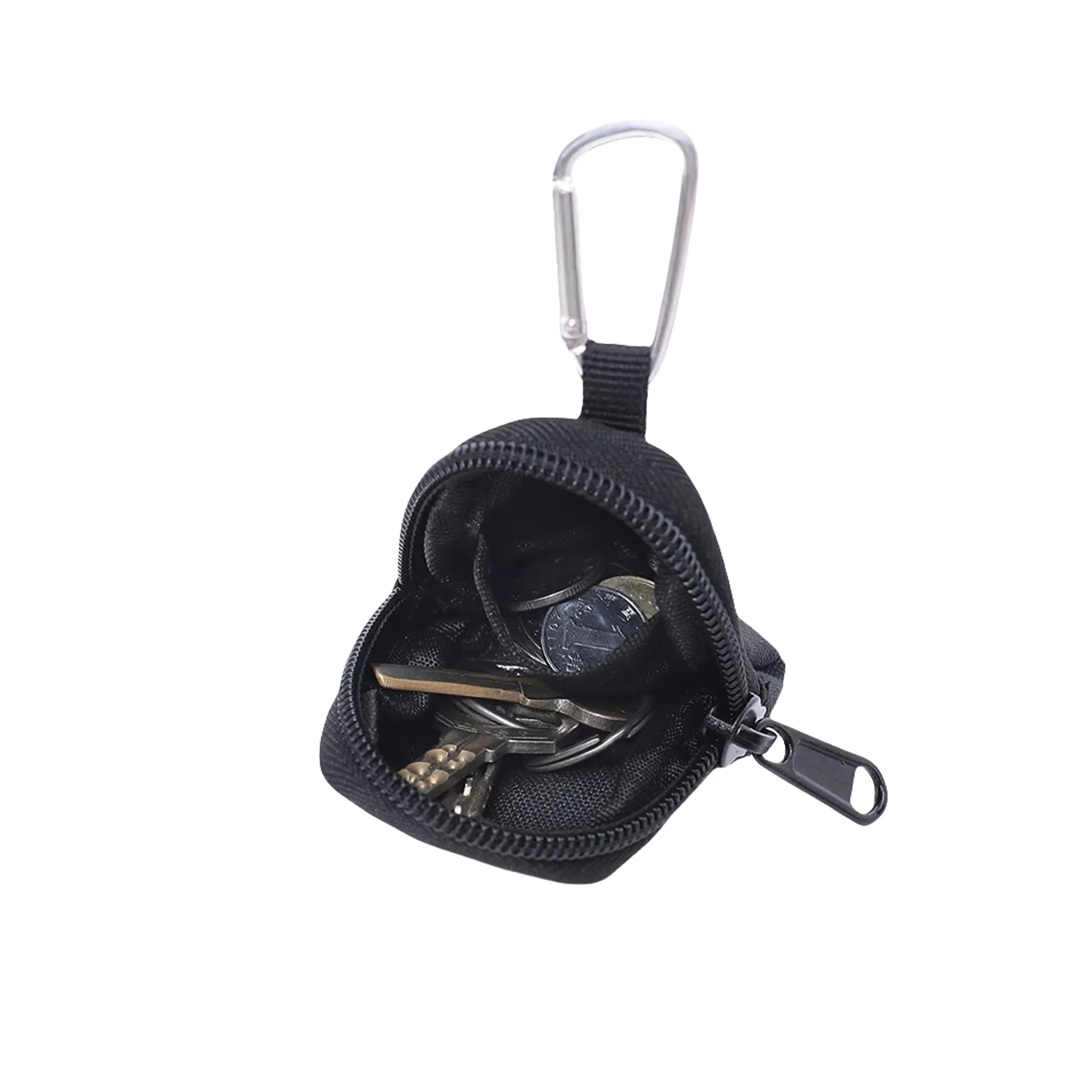 Custom Carabiner Leather Pocket Coin Purse 7