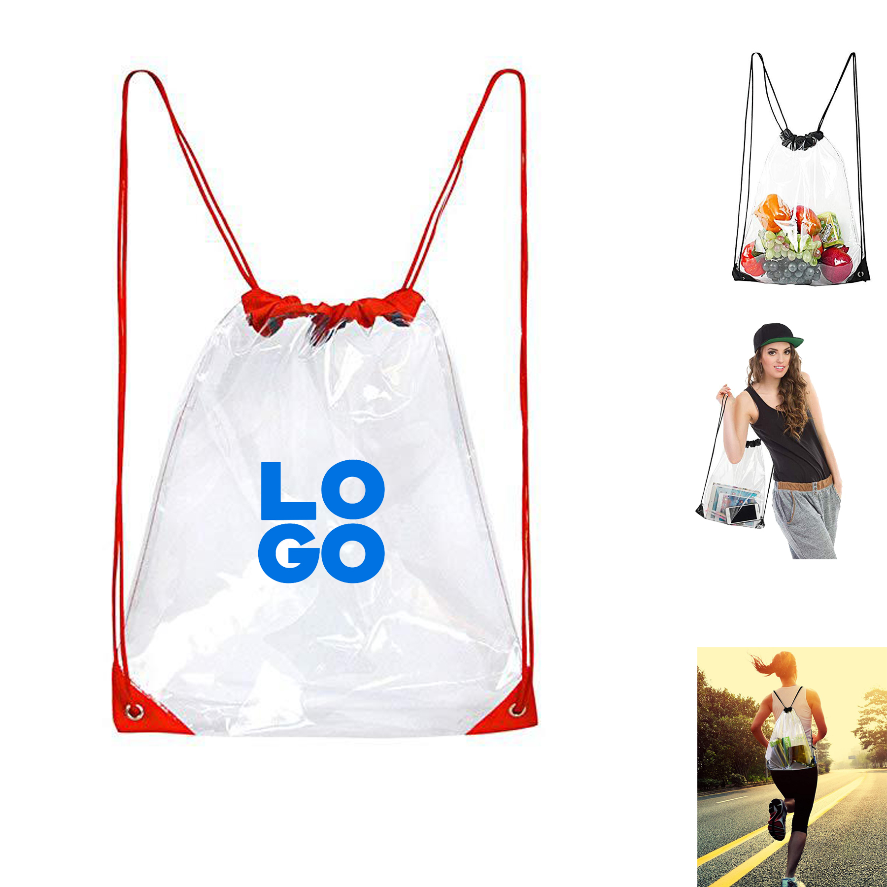 Waterproof Draw String Clear Bags 2