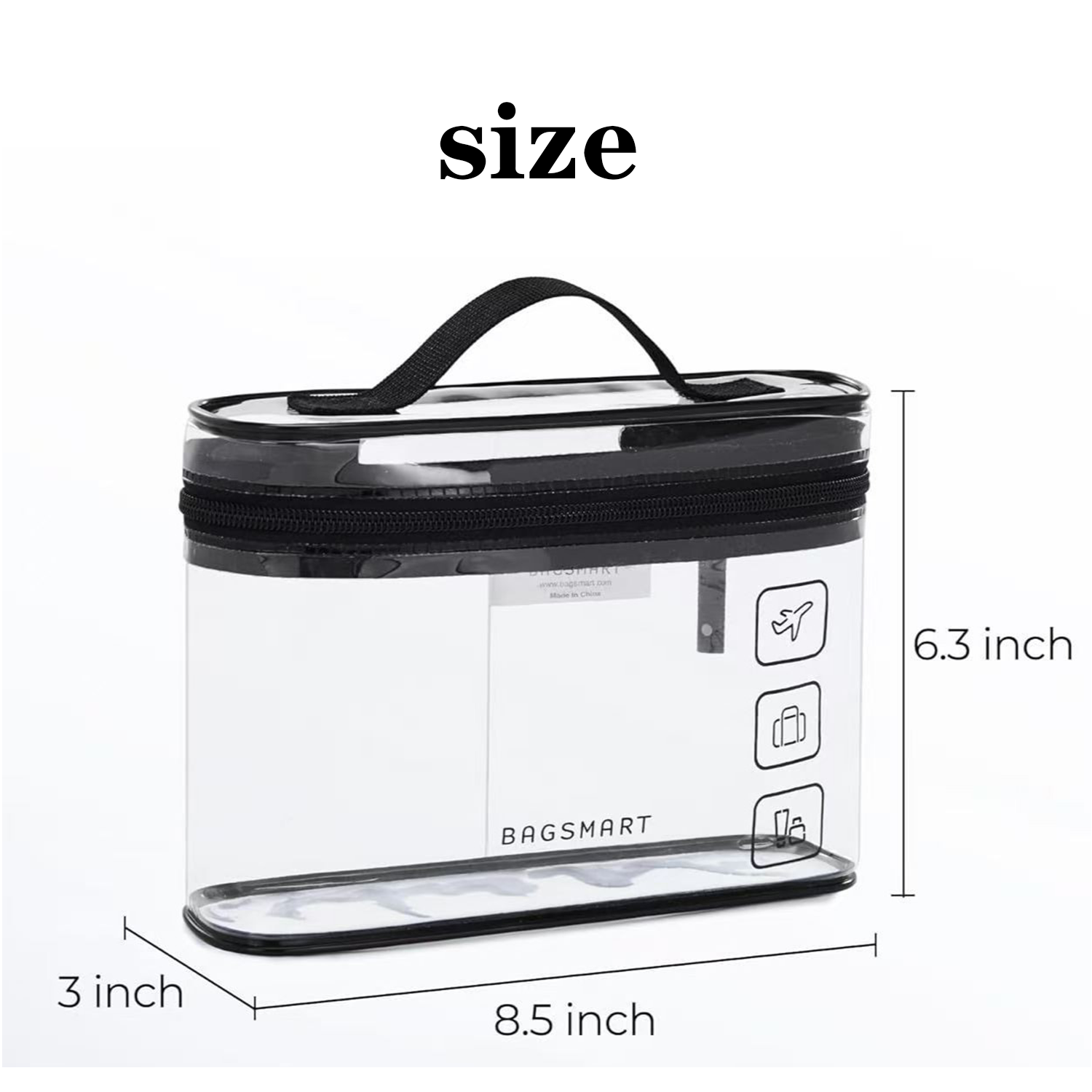 Large Size Transparent Travel Cosmetic Bag 4