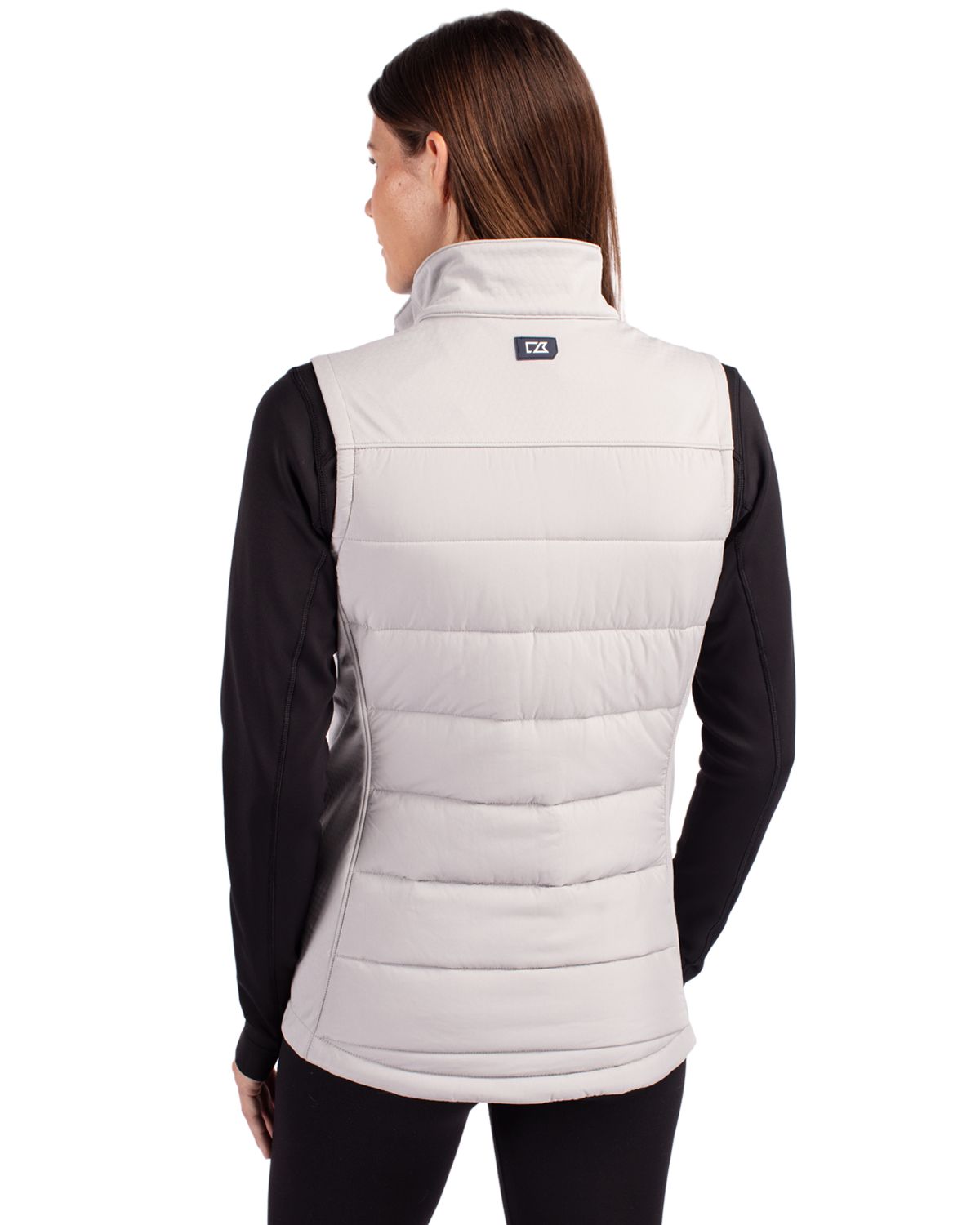 Cutter & Buck Evoke Recycled Honeycomb Fleece Womens Hybrid Full Zip Vest 24