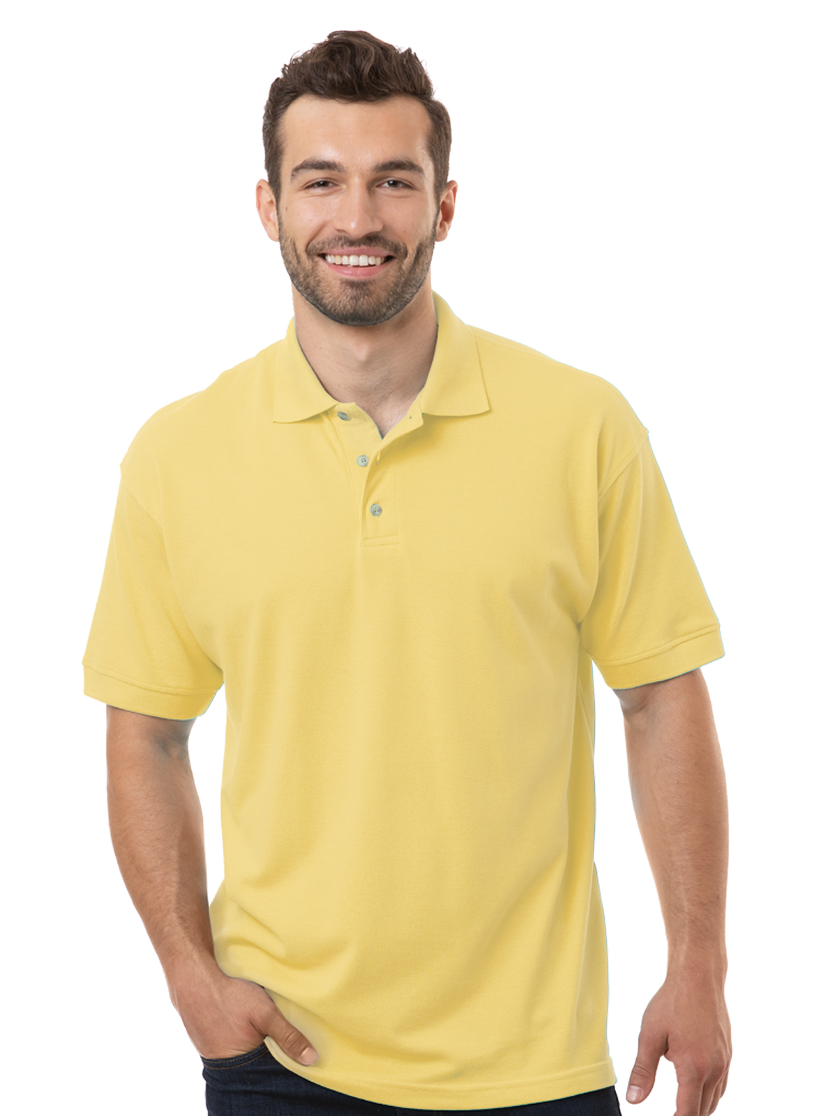 Blue Generation - Men's Pocketless Superblend Short Sleeve Polo 46