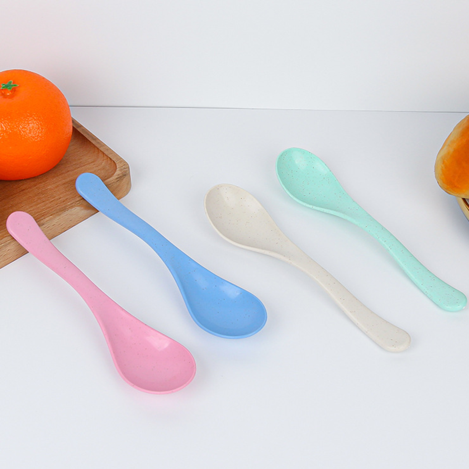 Kids Eco Friendly Wheat Straw Soup Spoons 6