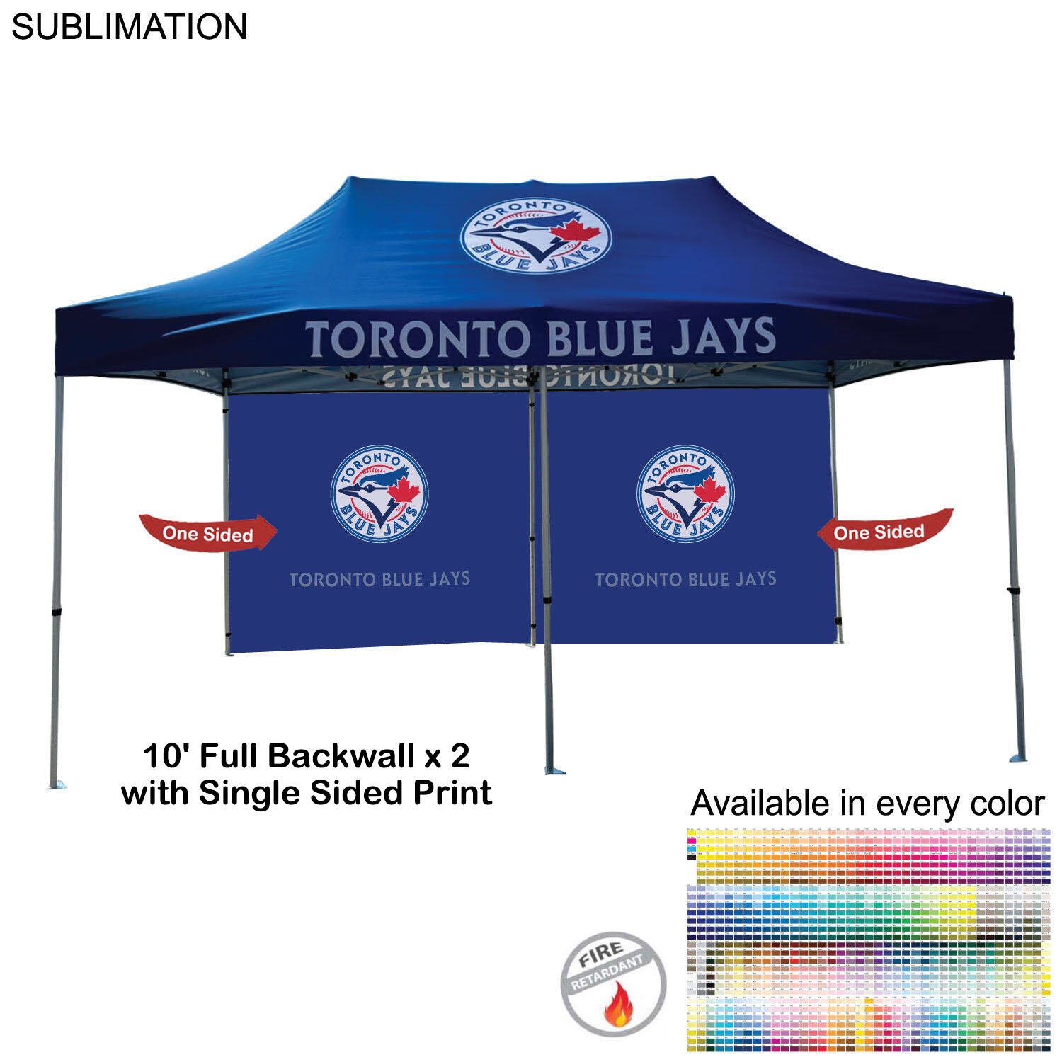 10' Back Wall for 10x20 Tent Kit, Sublimated, Single Sided Print 5