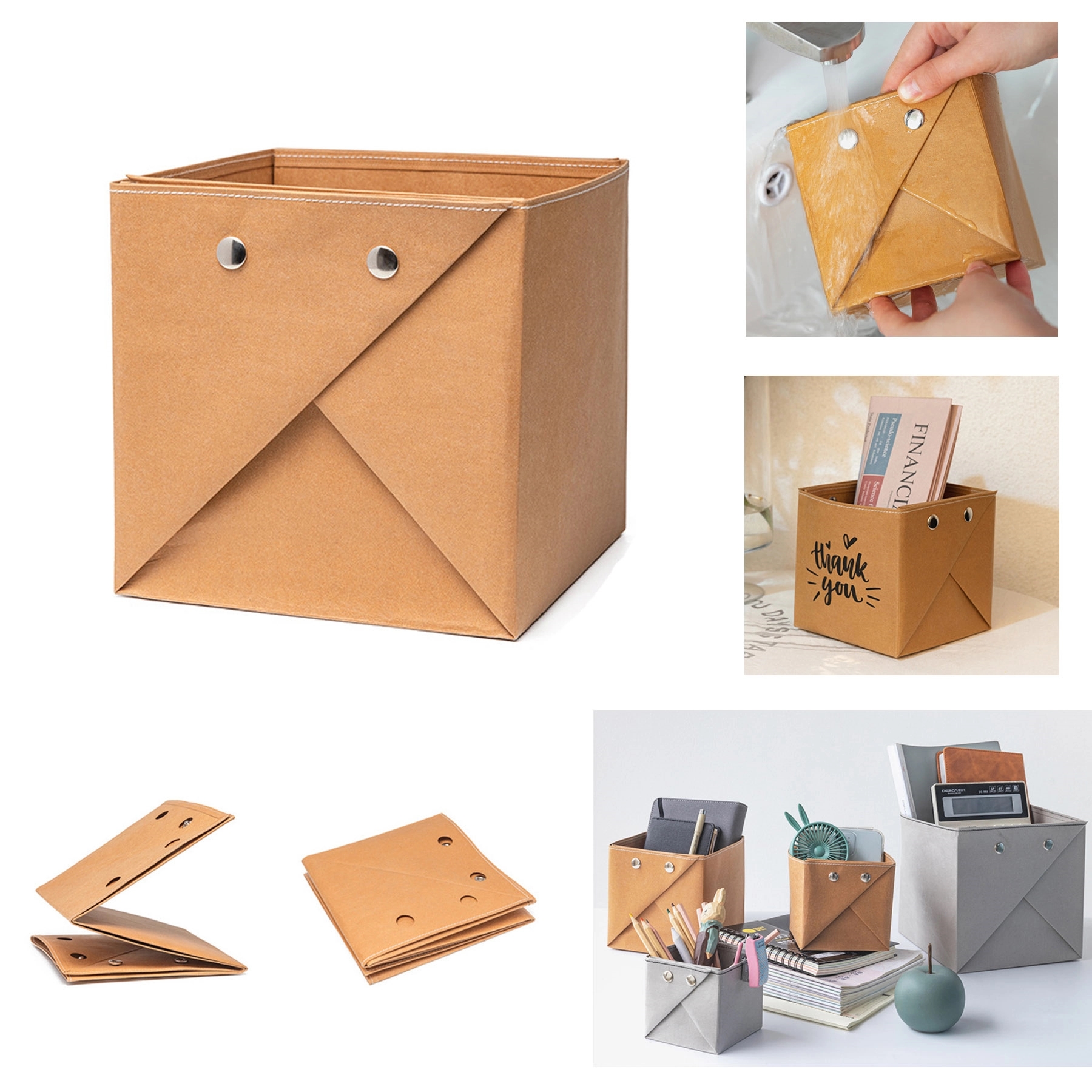 Washable Kraft Paper Foldable Organizers 3