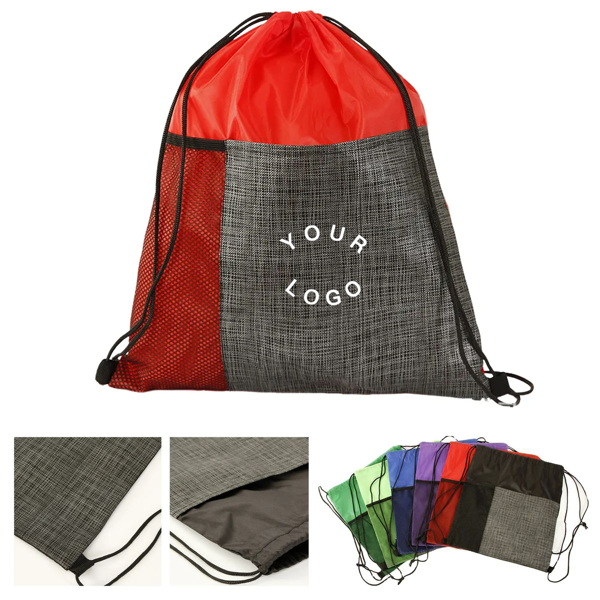 Durable Drawstring Backpack for Gym or School 6