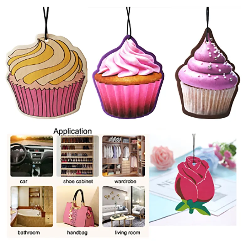 Customized Shape Die Cut Car Air Freshener 4