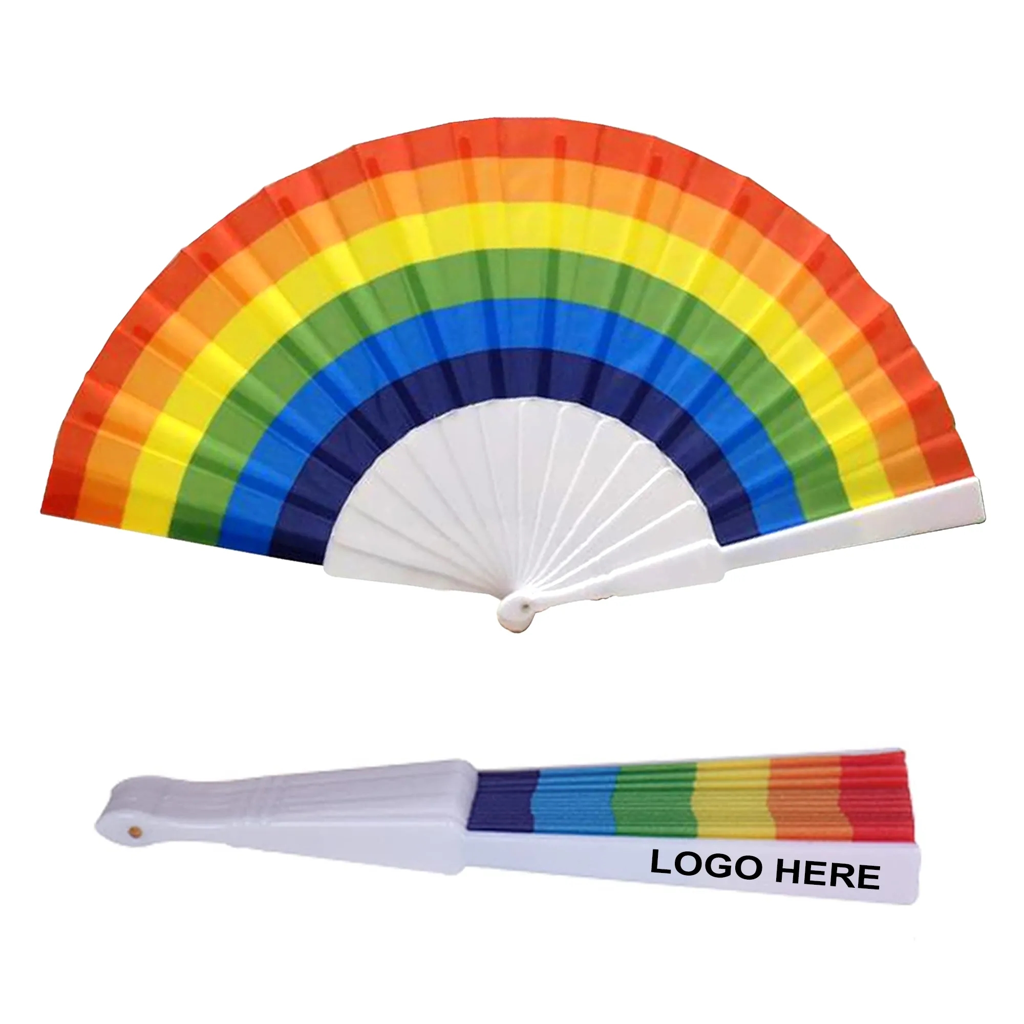 9" Rainbow Pride Folding Fan Outdoor Performance 2