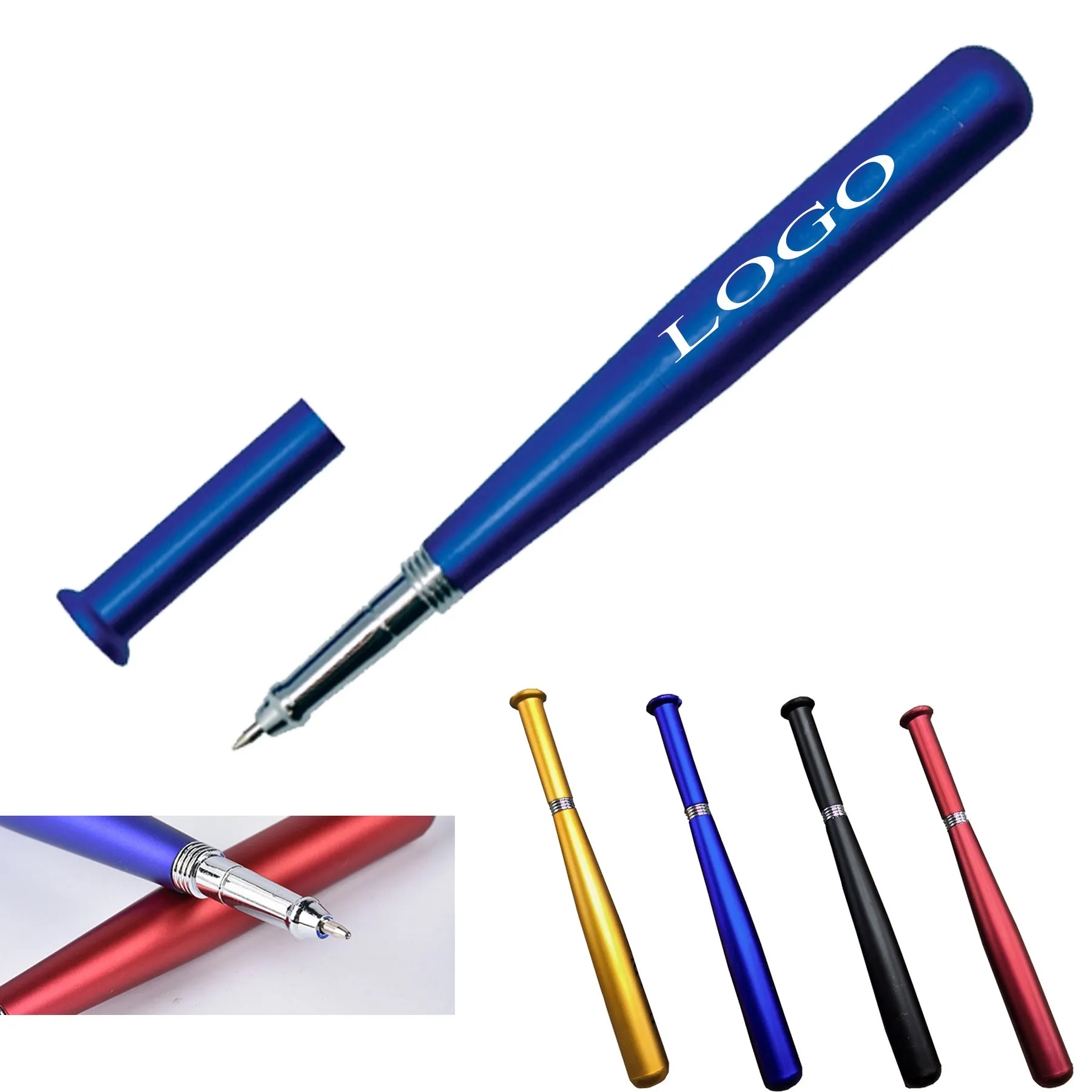 Metallic Baseball Bat Pen 2