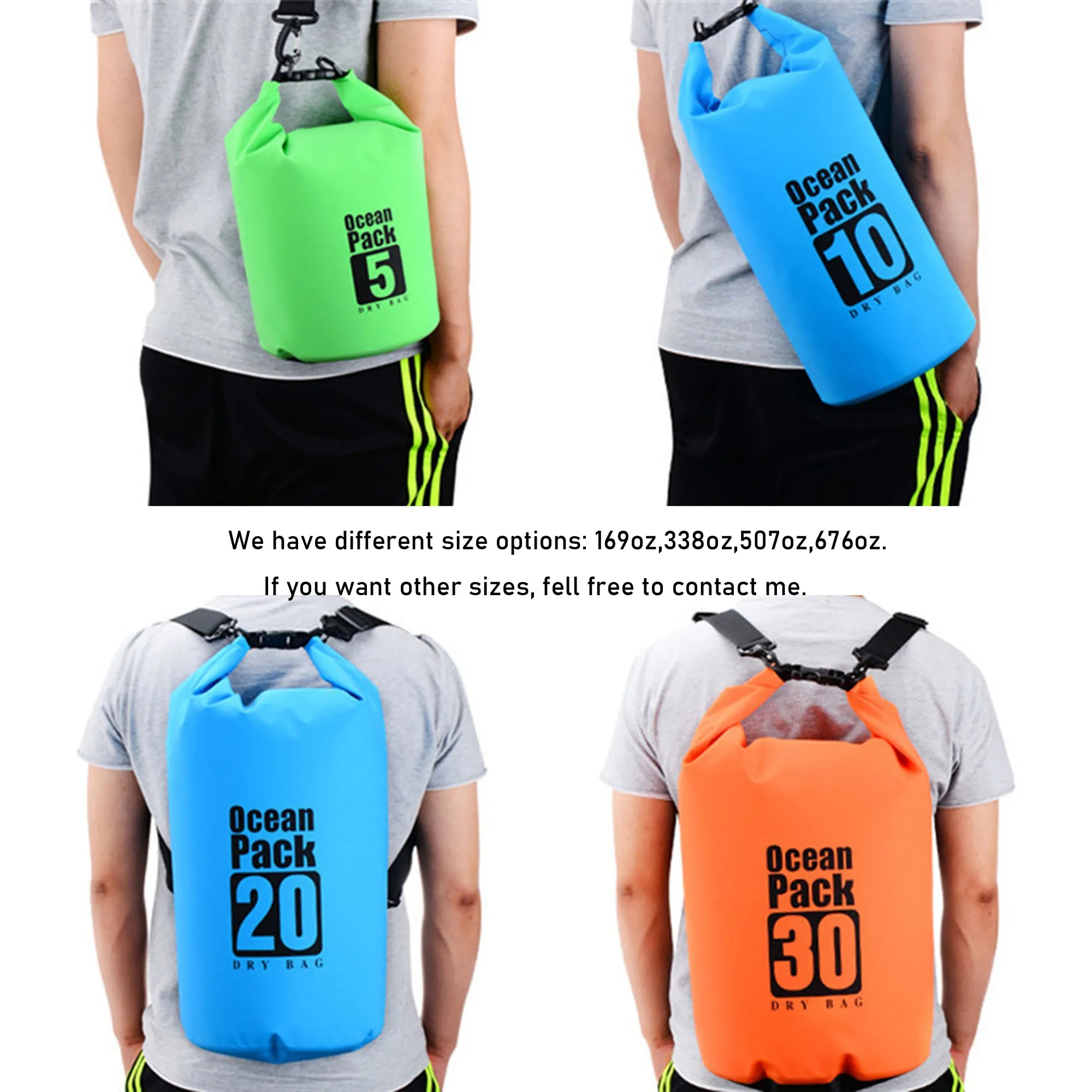 338oz Waterproof Roll Top Lightweight Dry Storage Bag 18