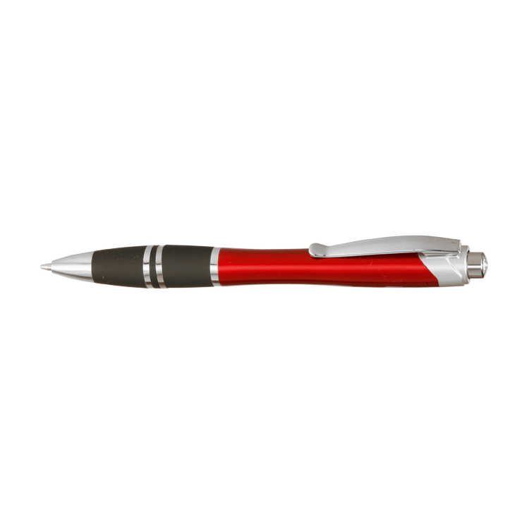 Silver Accent Grip Plastic Pen 4