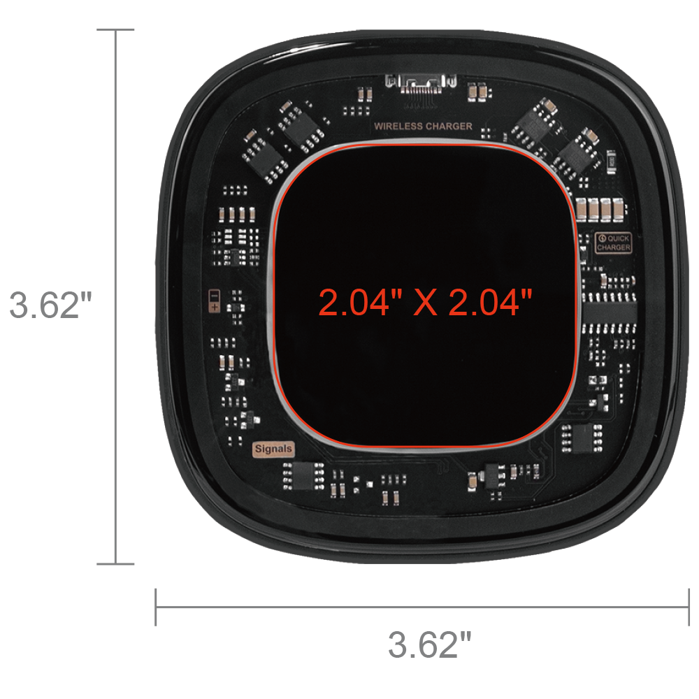 Springfield Clear Charger with Blue Halo LED Ring