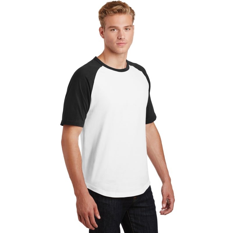Sport-Tek Short Sleeve Colorblock Raglan Jersey. 12