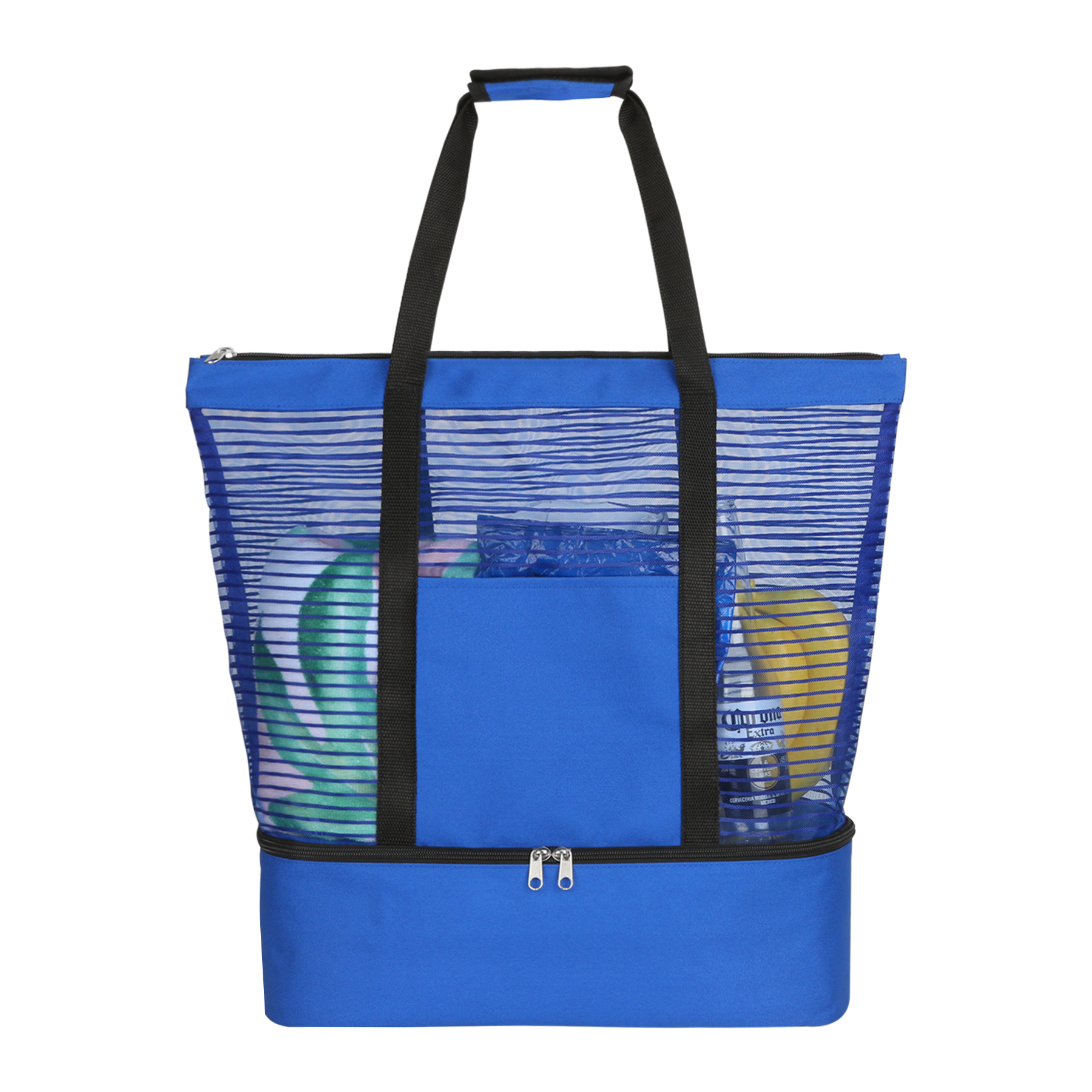 Versatile 10-Can Insulated Mesh Beach Tote Cooler 6